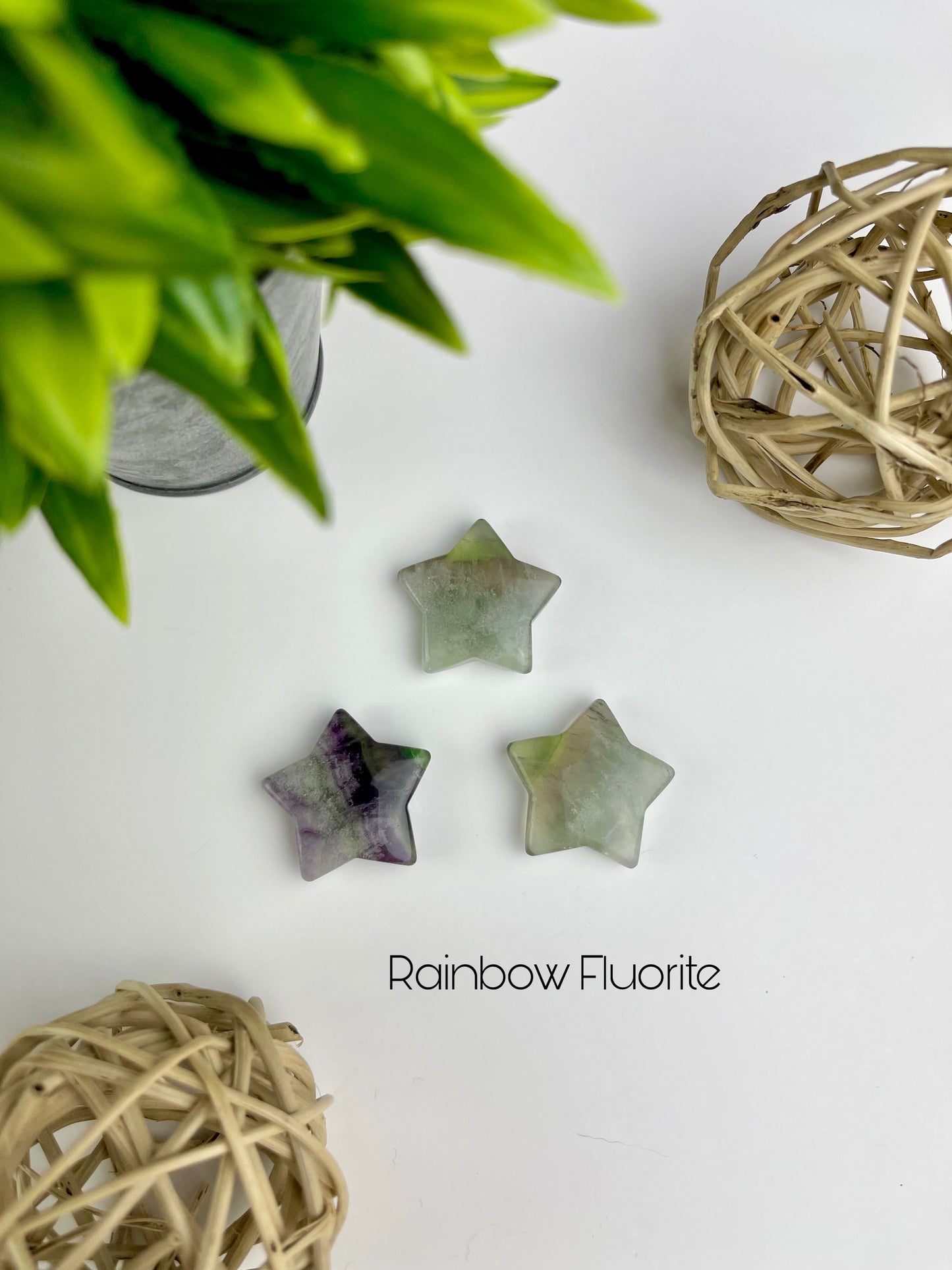 Rainbow Fluorite Crystal Stars