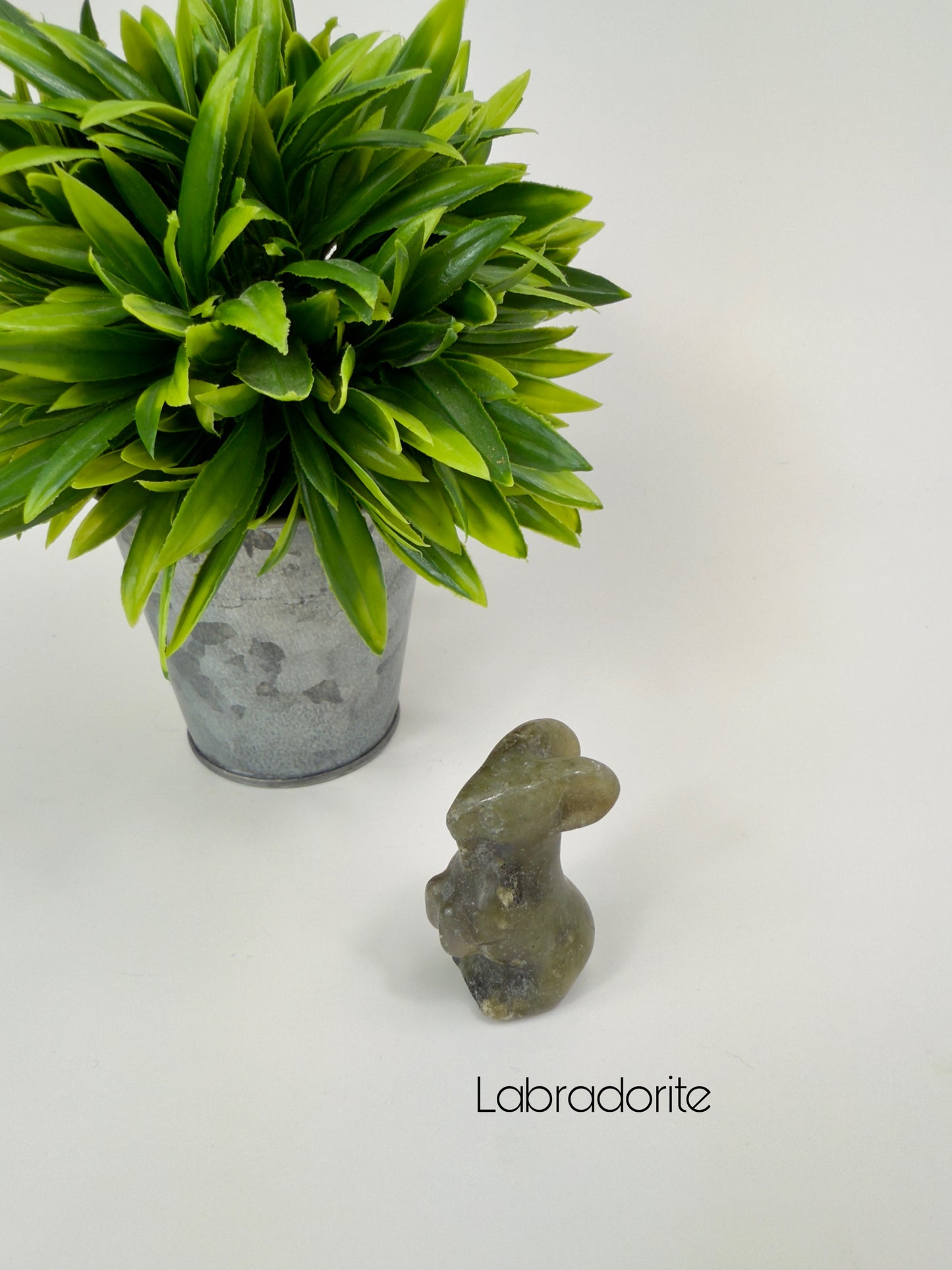 Labradorite Crystal Bunny Carving