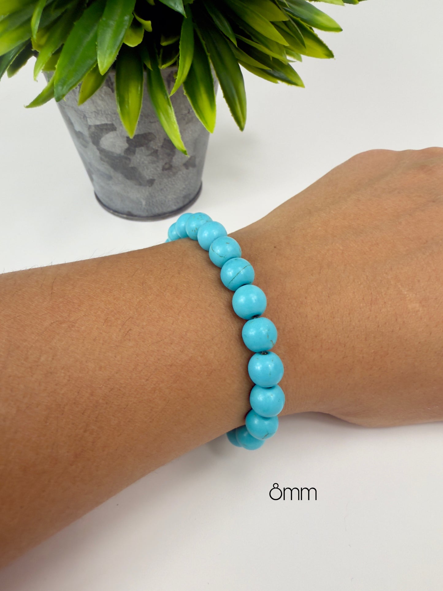 Turquoise Crystal Bracelets - 8mm