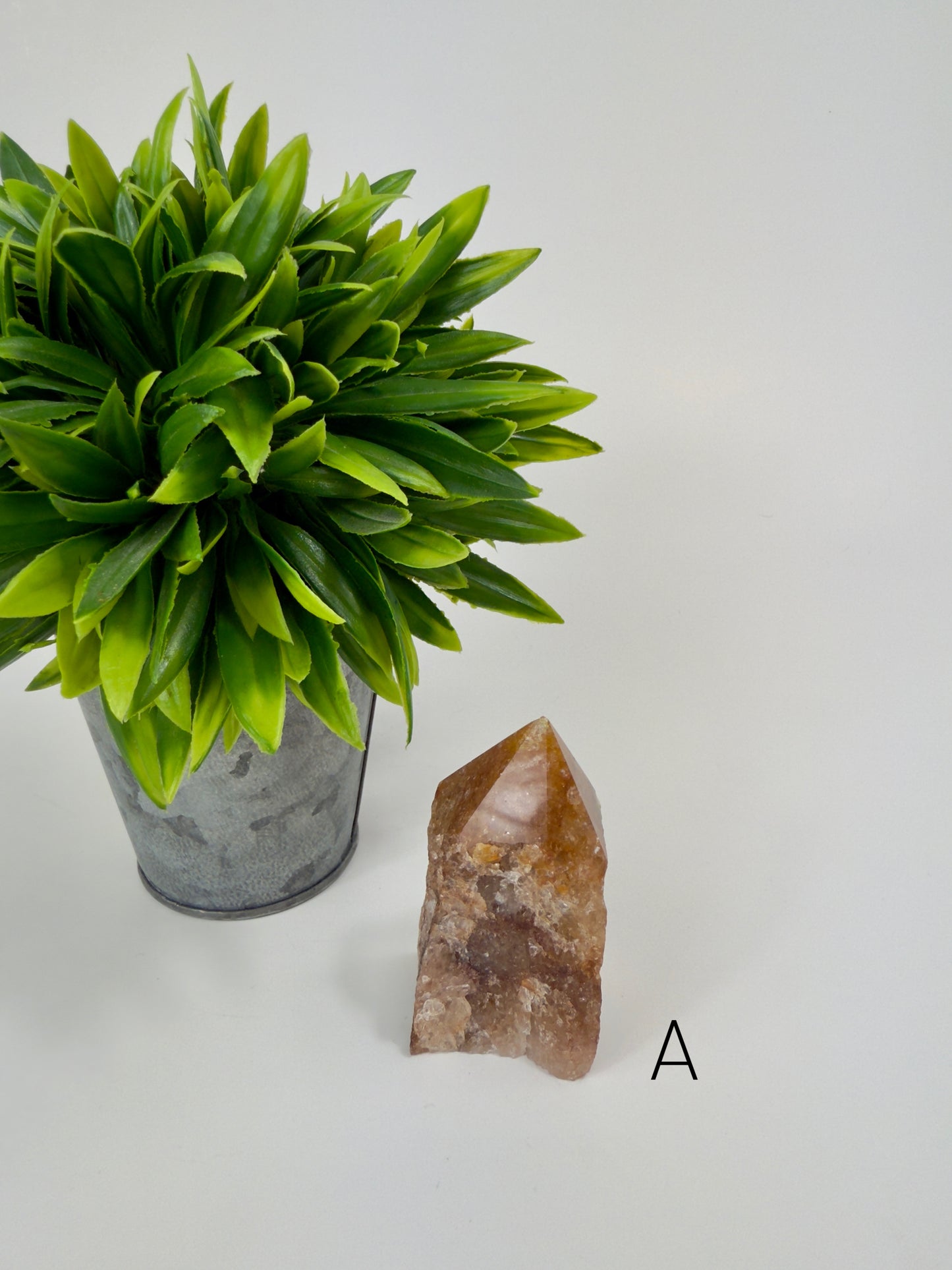 Yellow Hematoid Quartz Raw/Polished Point - A