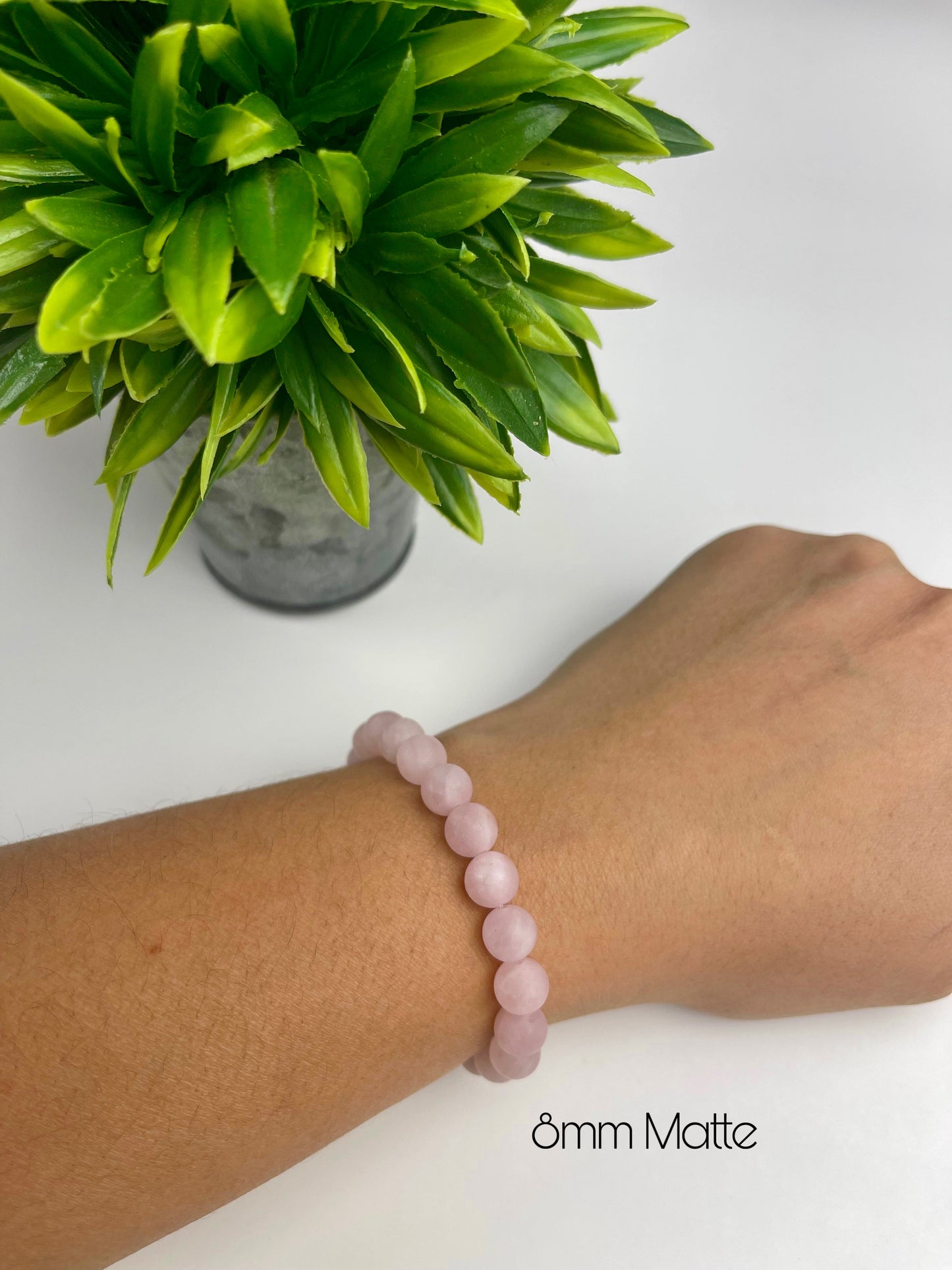 Rose Quartz Crystal Bracelets - 8mm Matte