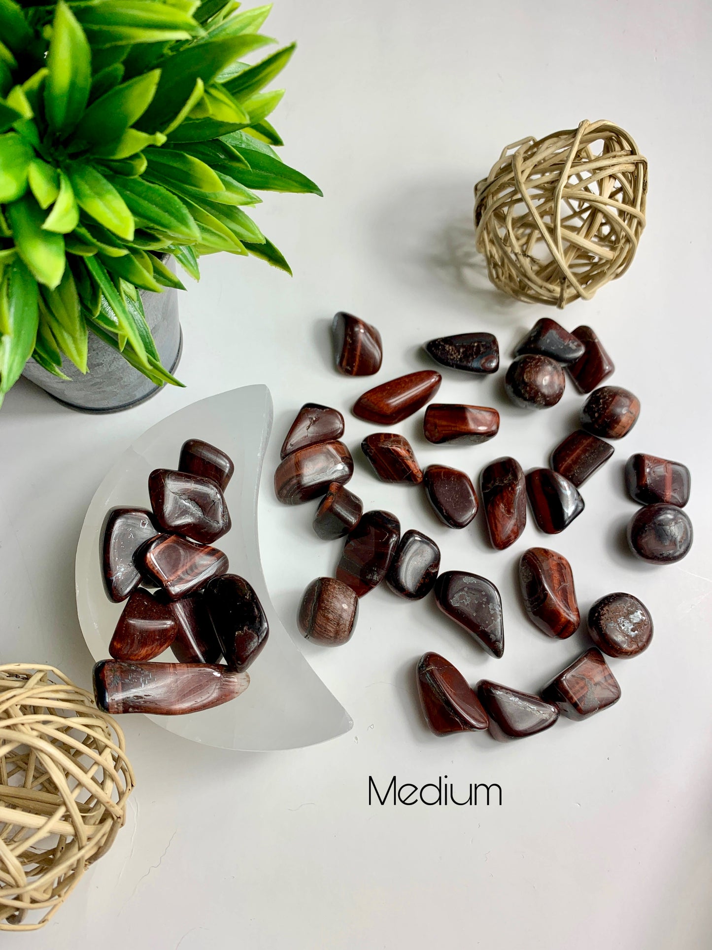 Red Tiger's Eye Tumbles - Medium