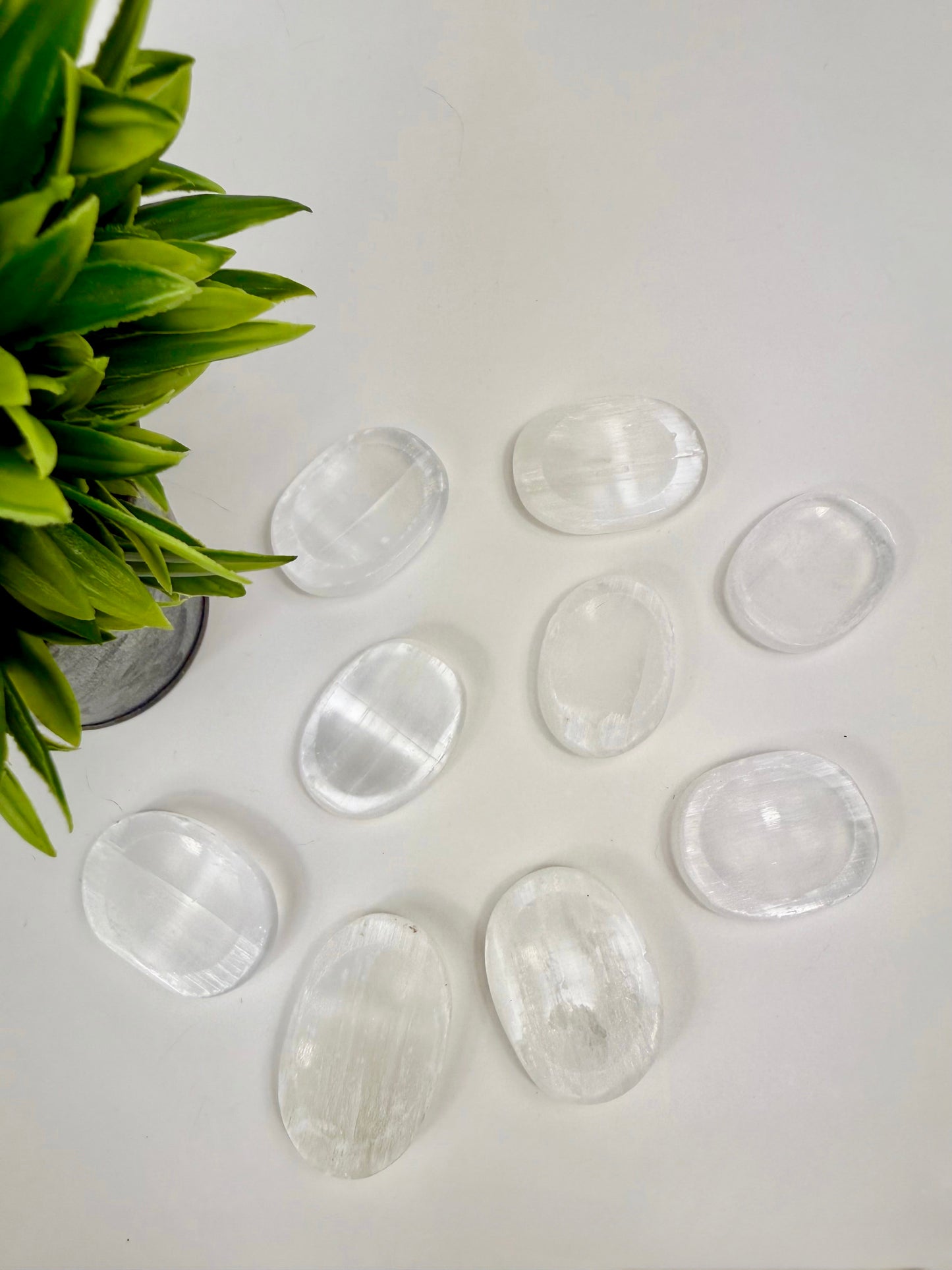 Selenite Worry Stones