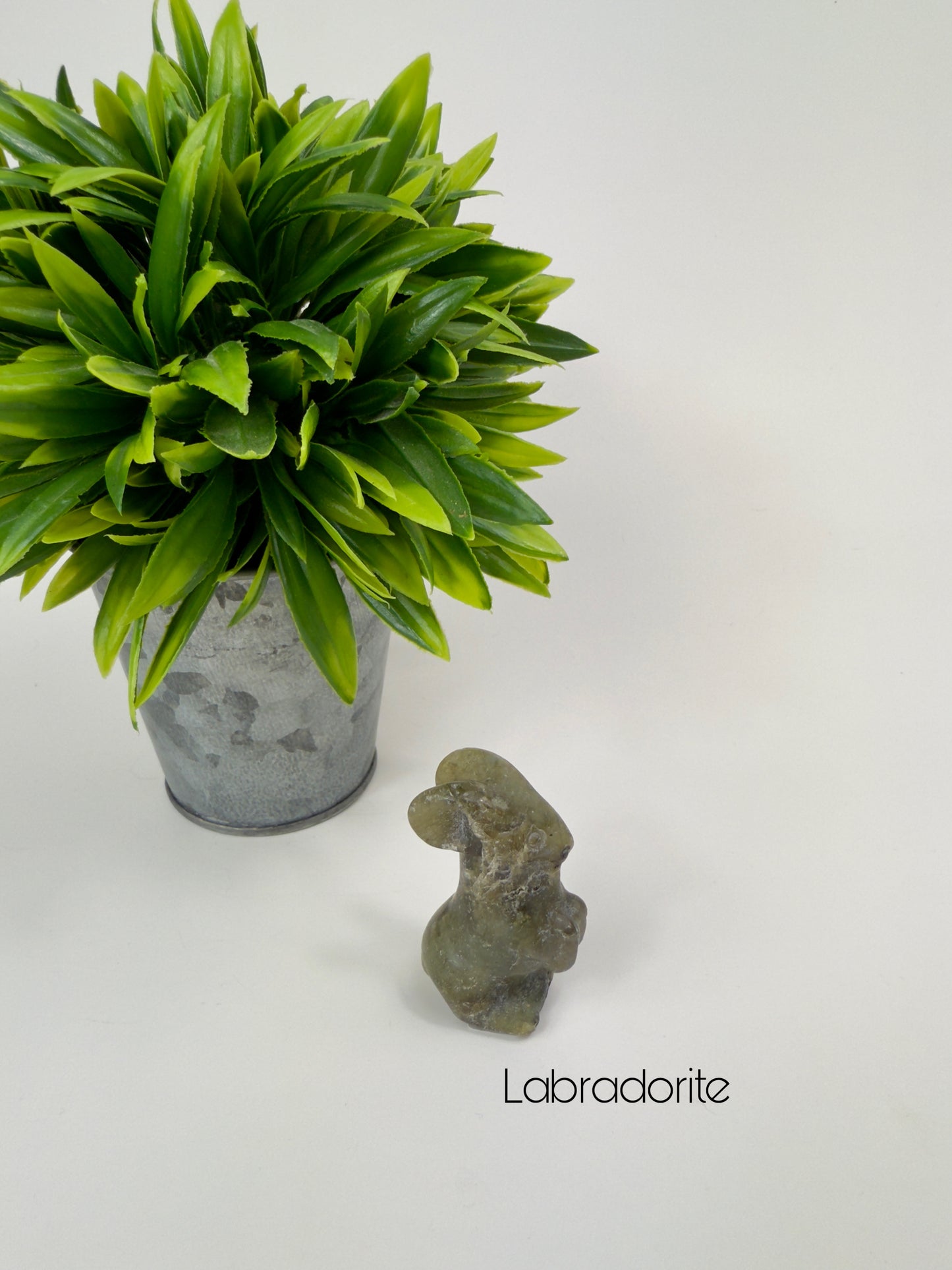 Labradorite Crystal Bunny Carving
