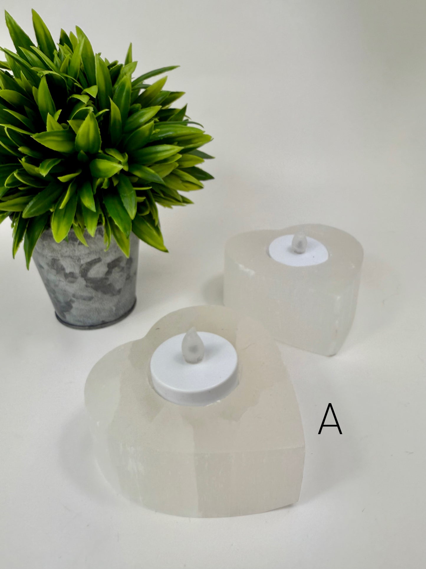 Selenite Candle Holder - A