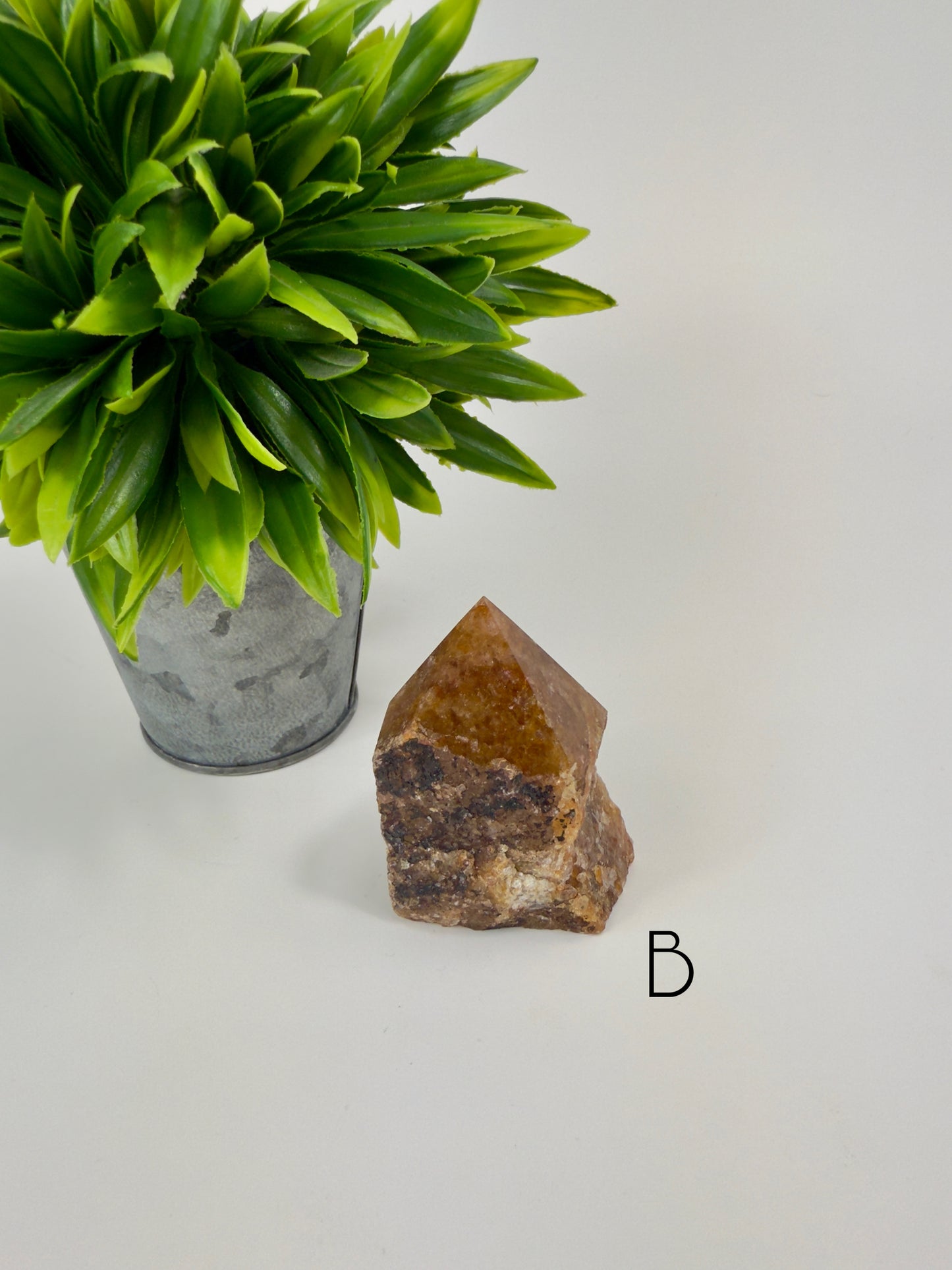 Yellow Hematoid Quartz Raw/Polished Point - B