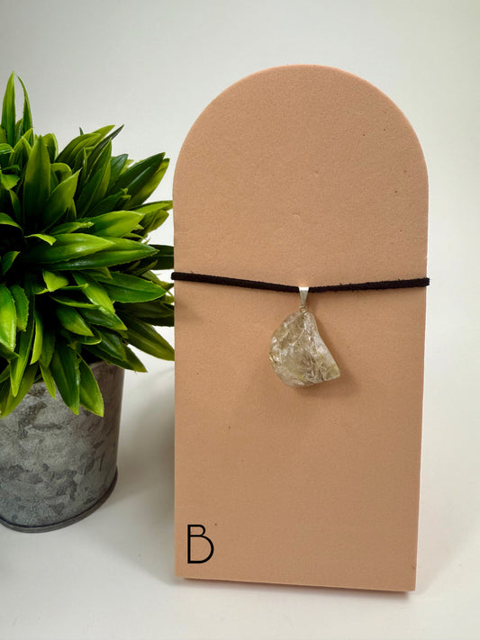 Rutilated Quartz Pendant - B