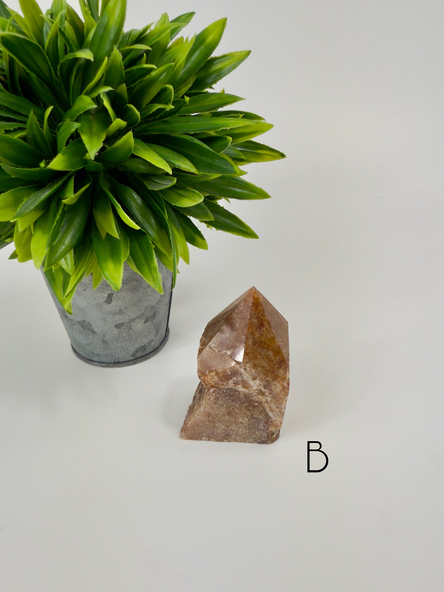 Yellow Hematoid Quartz Raw/Polished Point - B