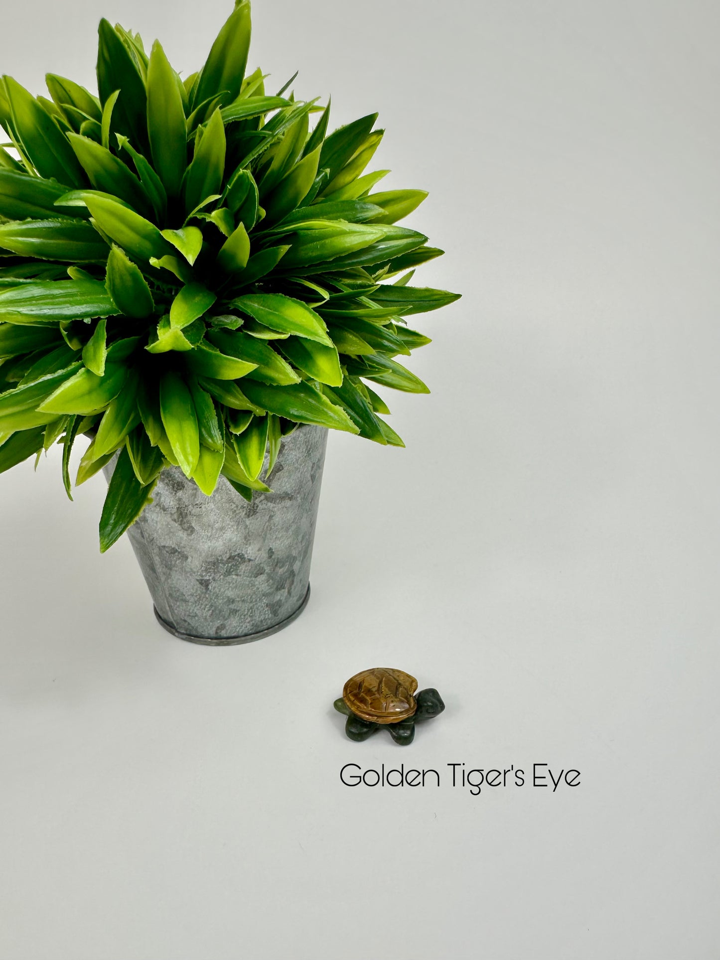 Golden Tiger's Eye Crystal Turtle Carving