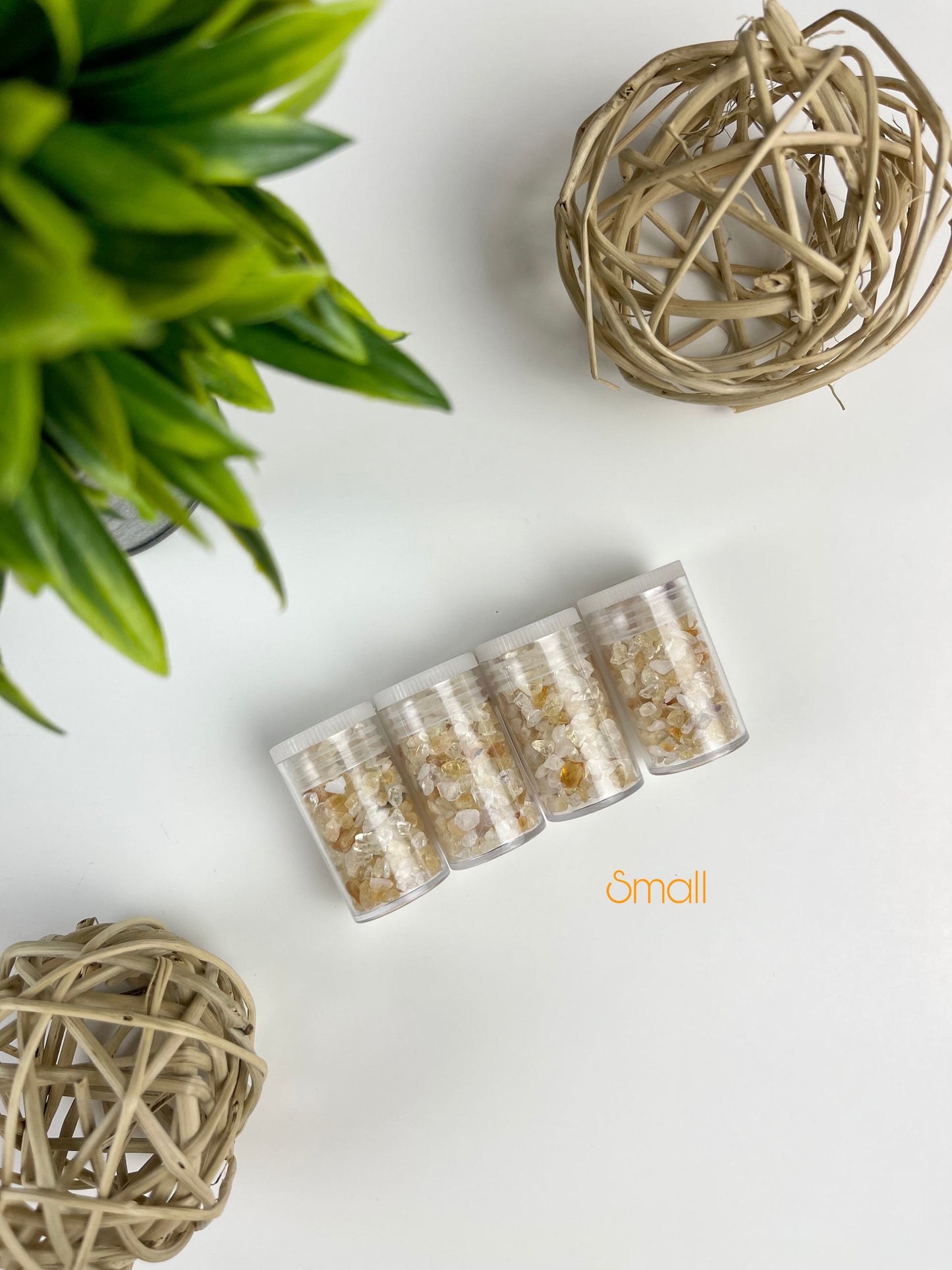 Small Citrine Raw Crystal Chip Bottles