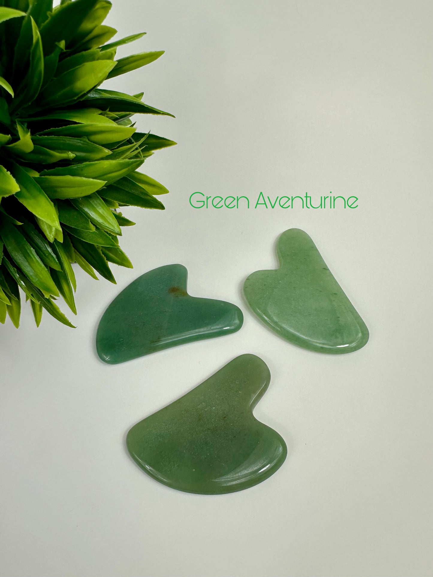 Green Aventurine Gua Sha Tools - Sheep's Horn