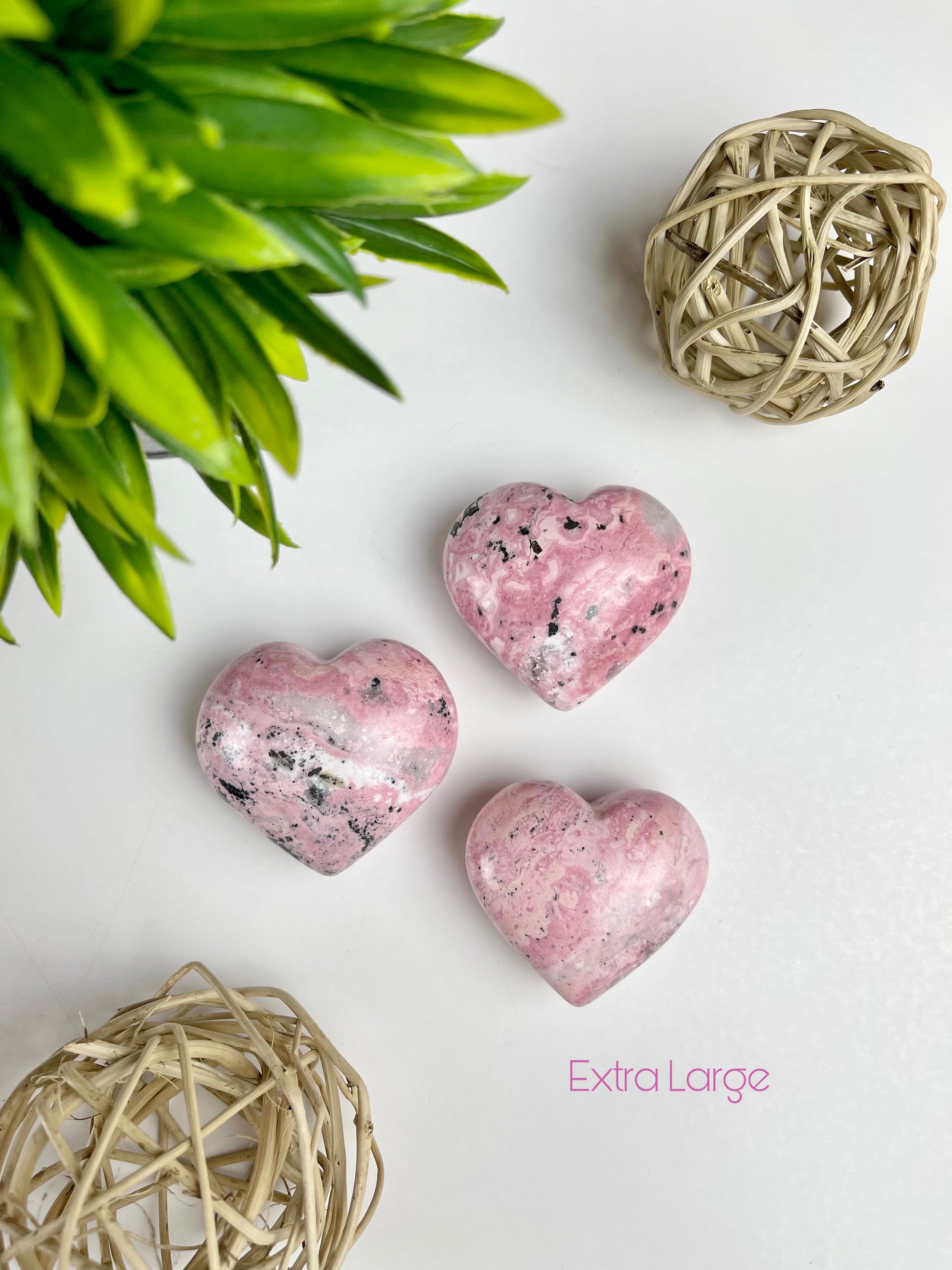 Extra Large Rhodonite Hearts