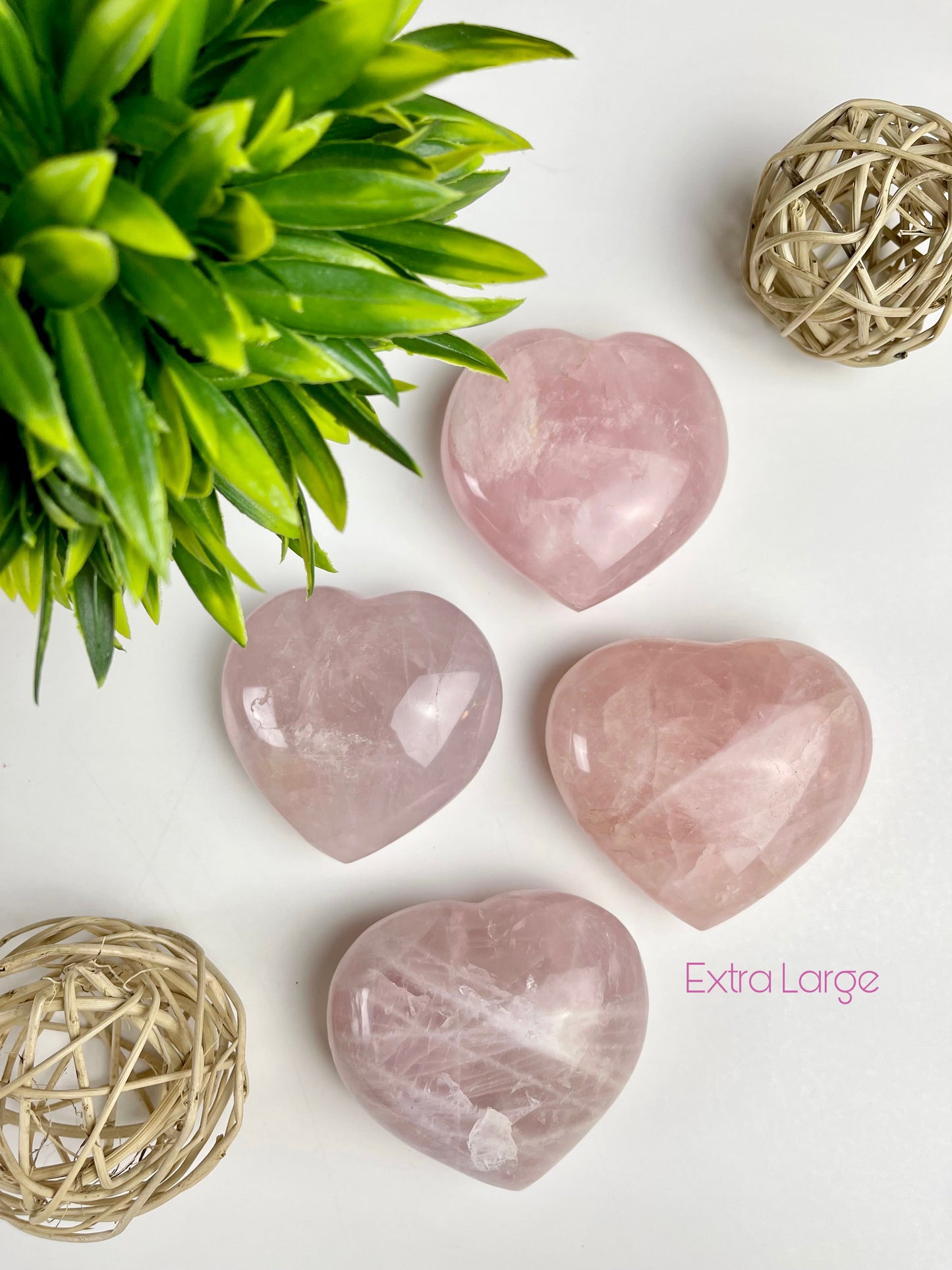 Extra Large Rose Quartz Hearts