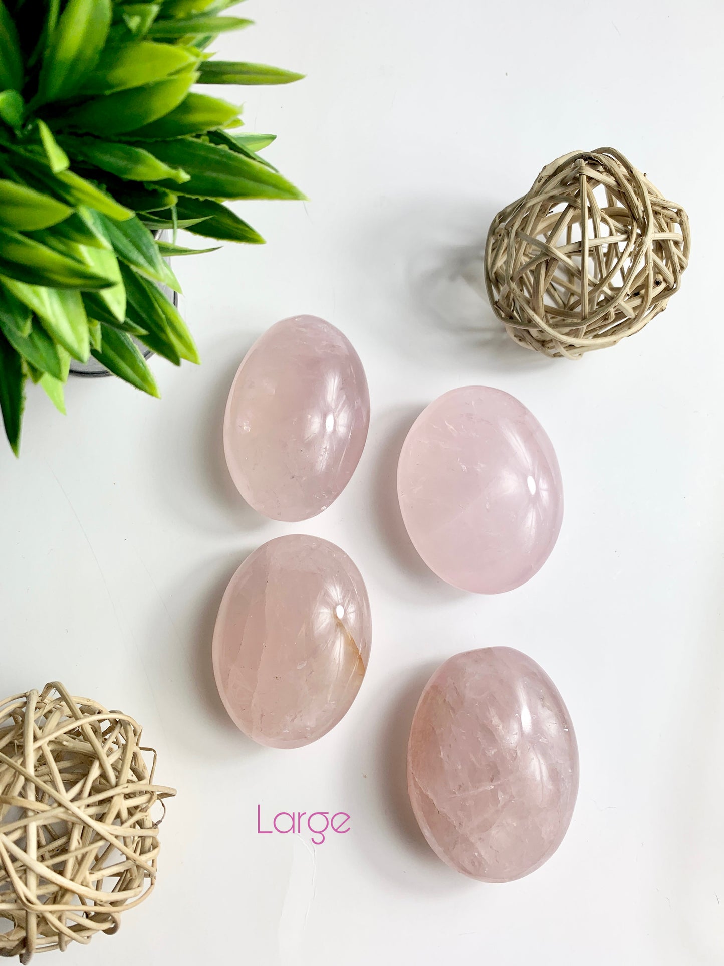 Large Rose Quartz Palm Stones