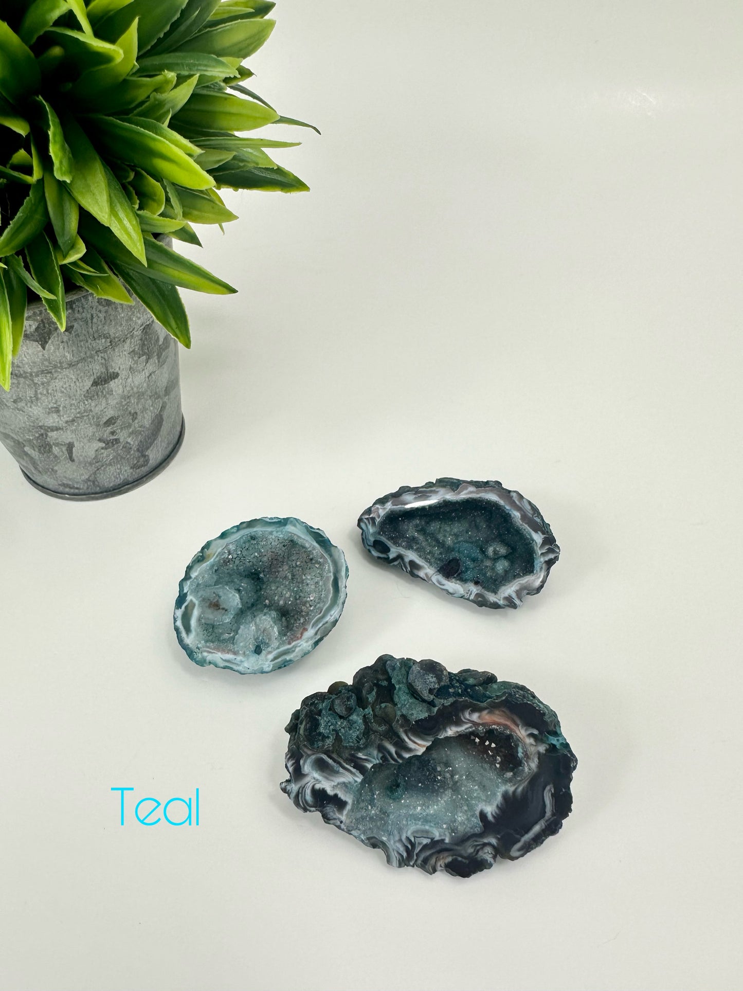 Agate Geodes - Teal
