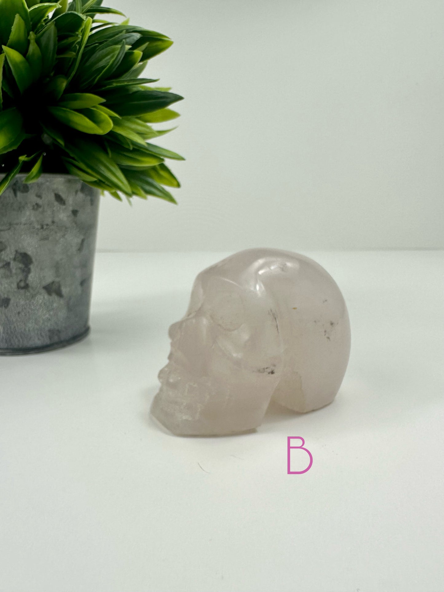 Rose Quartz Skull B