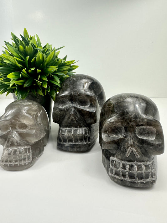 Smokey Quartz Skulls