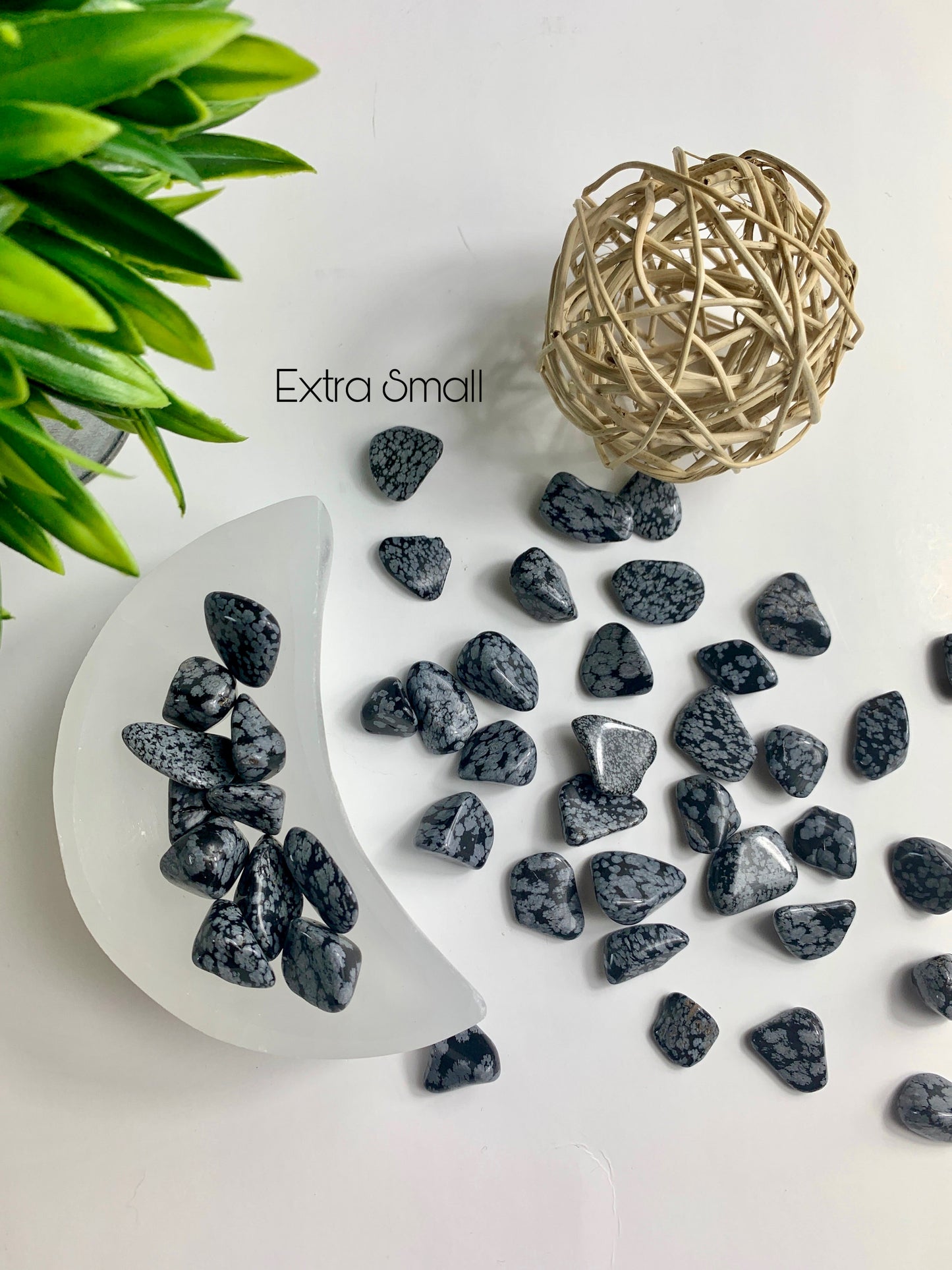 Extra Small Snowflake Obsidian Tumbles