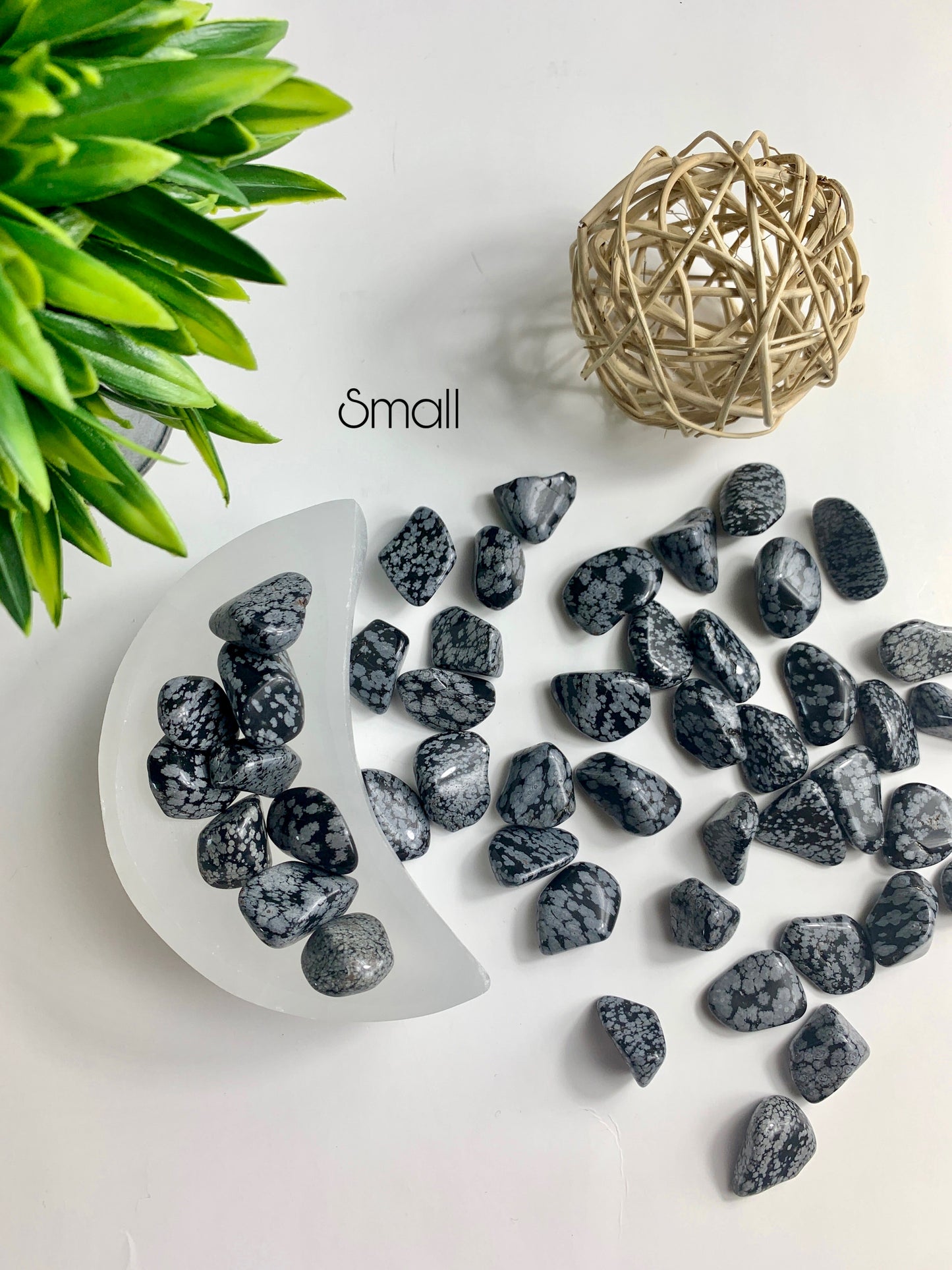Small Snowflake Obsidian Tumbles