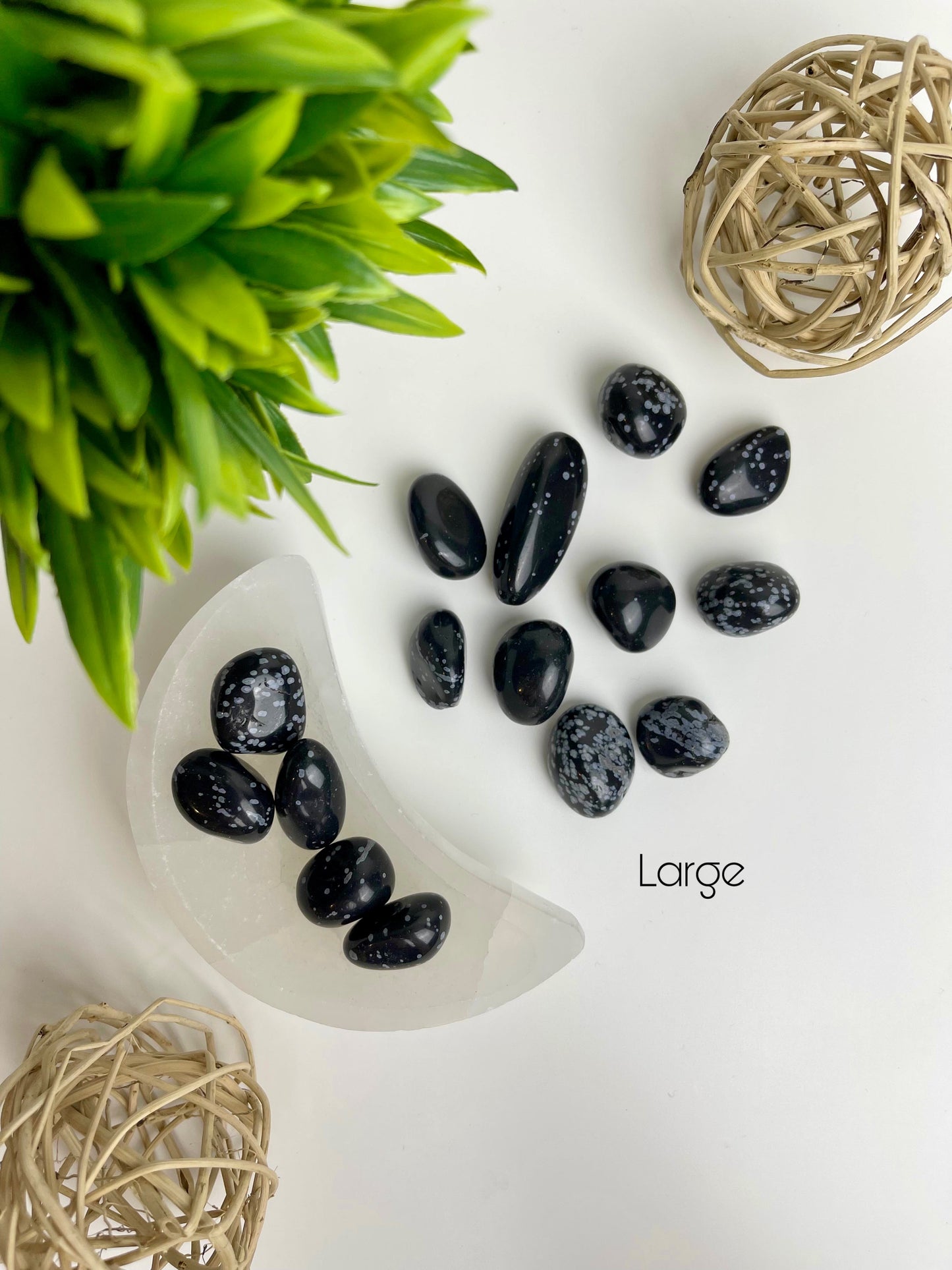 Large Snowflake Obsidian Tumbles