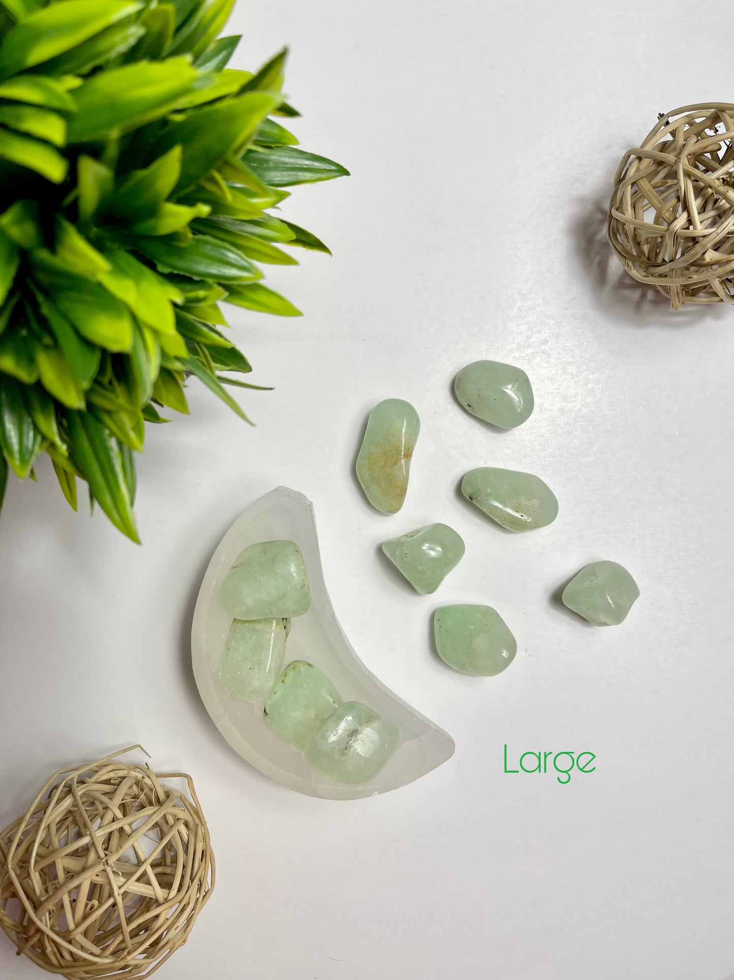 Large Prehnite Tumbles