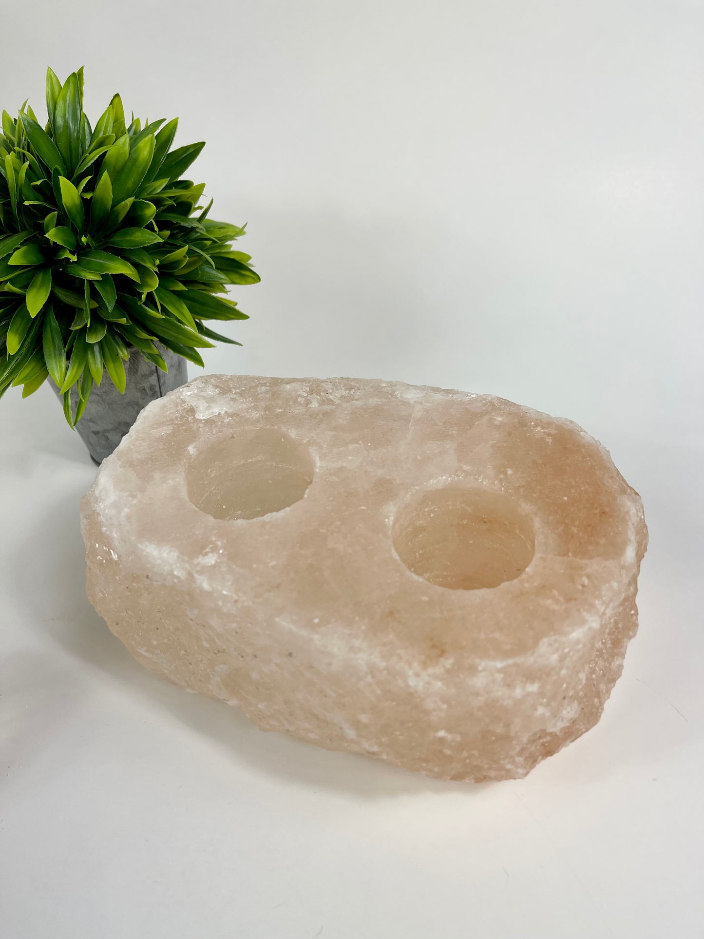 Himalayan Salt Double Candle Holders - Canadian Crystal Queens