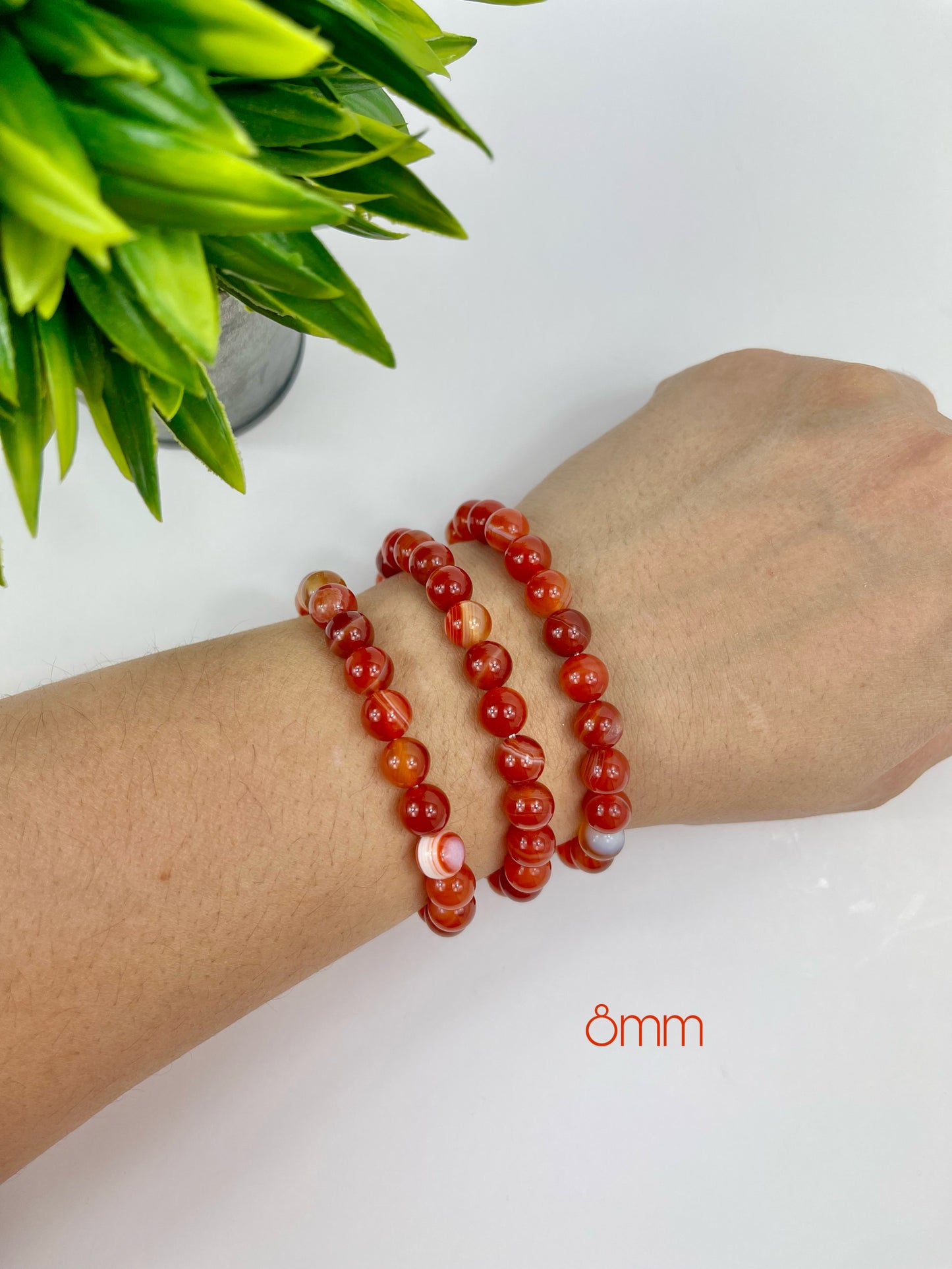 Carnelian Crystal Bracelets 8mm