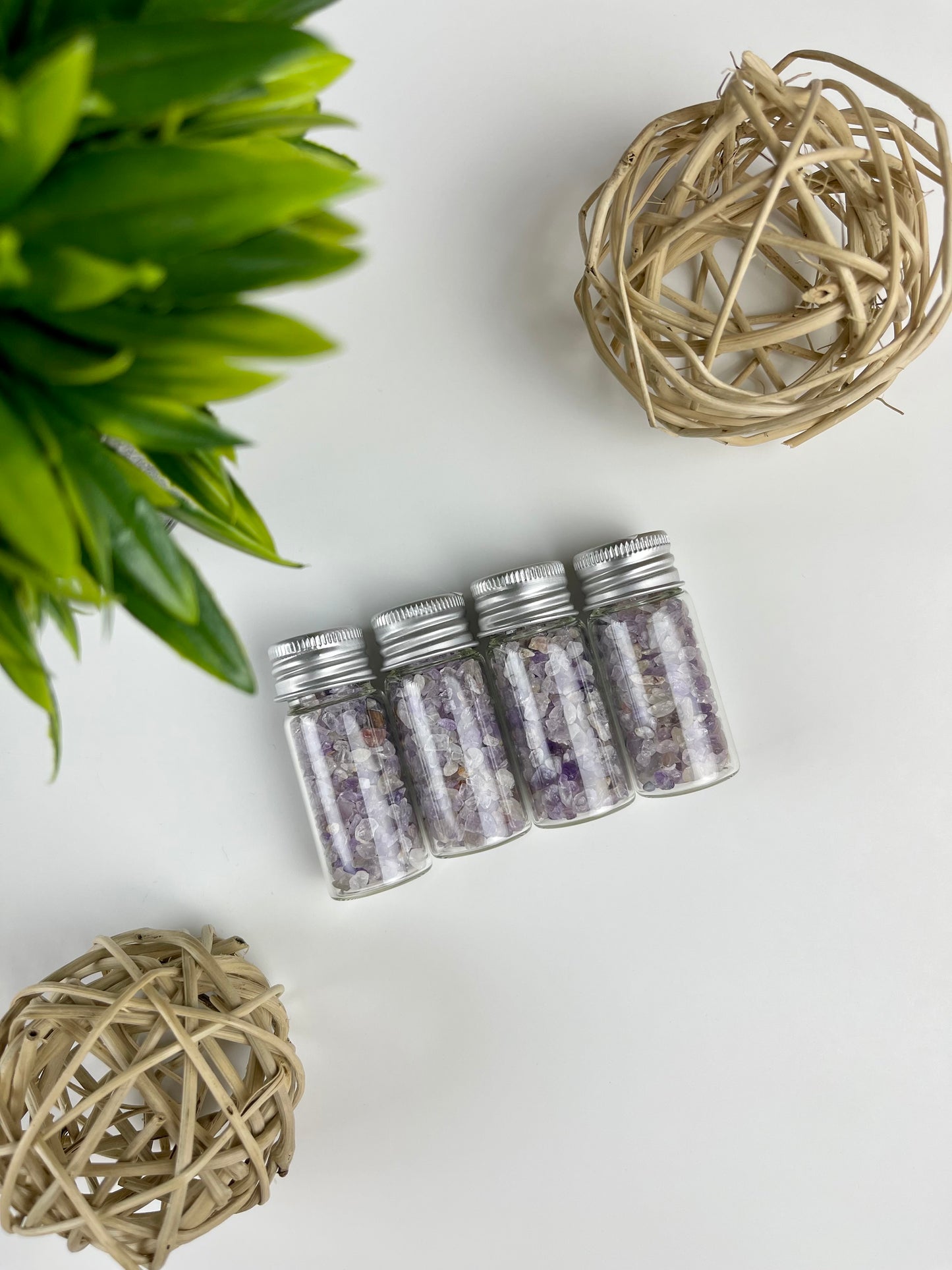 Large Amethyst Raw Crystal Chip Bottles