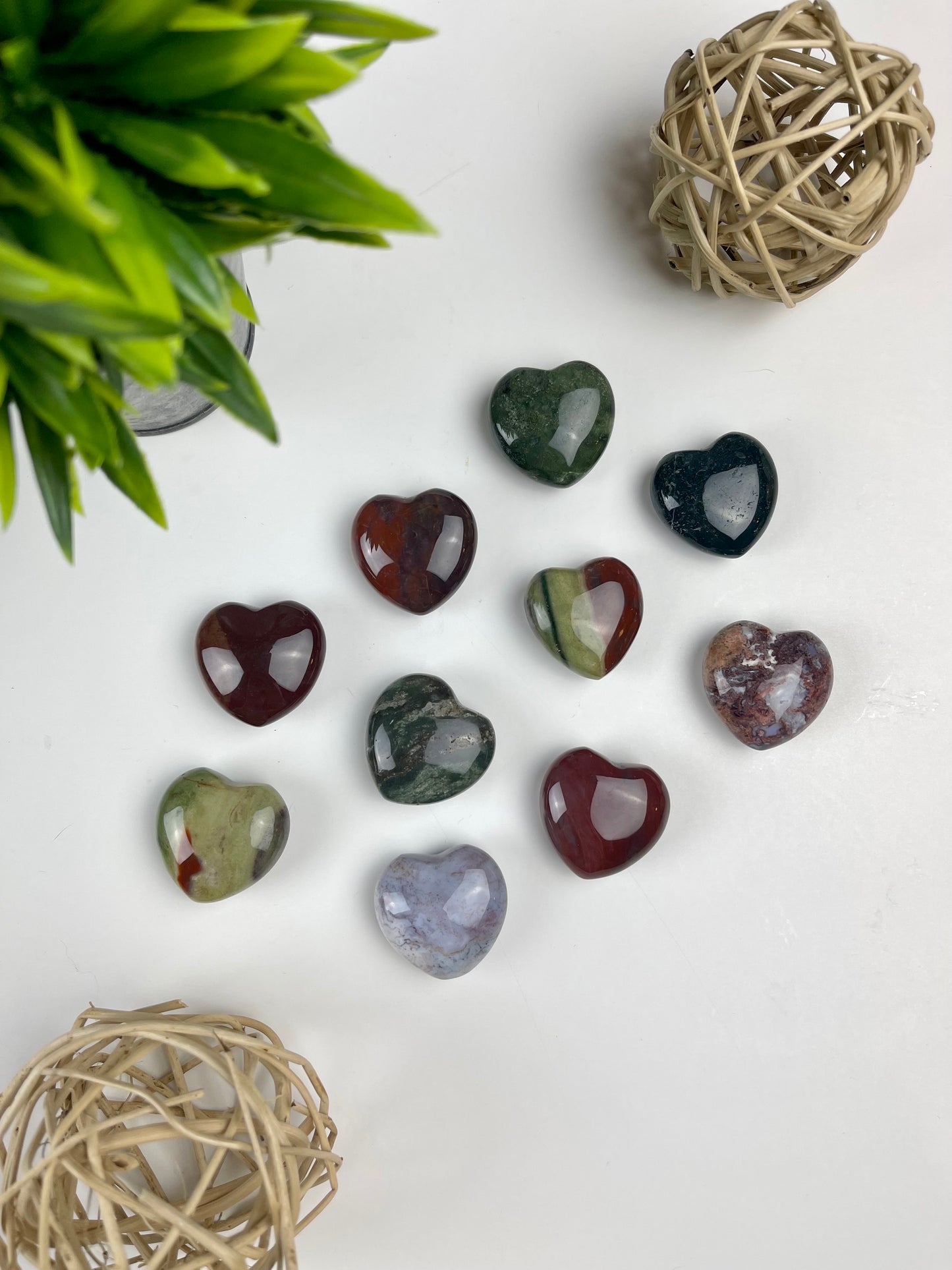 Fancy Jasper Hearts