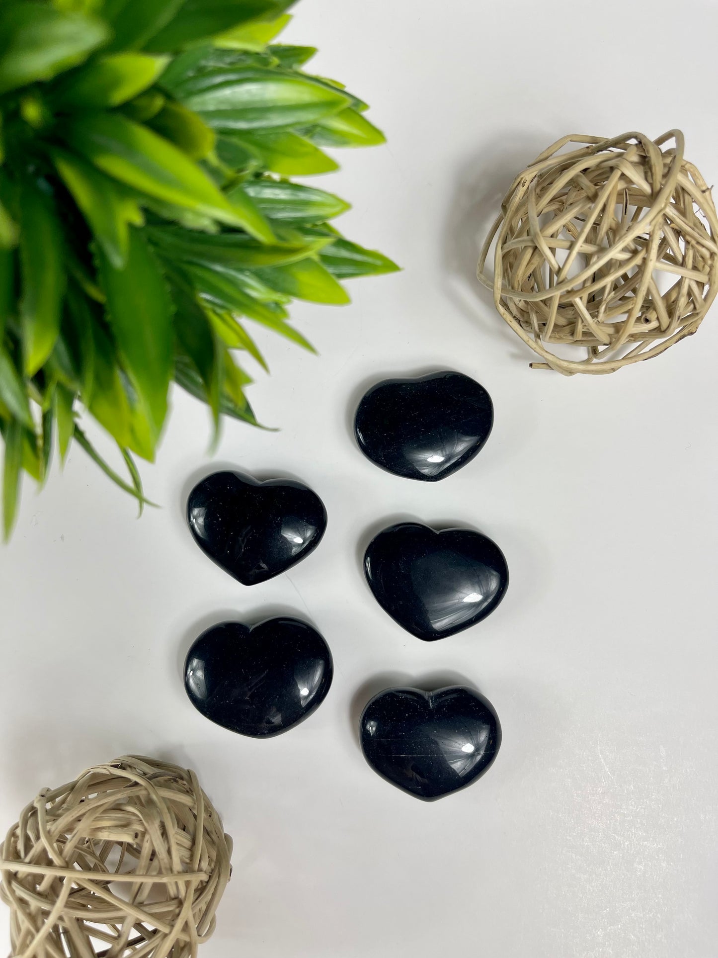 Black Obsidian Large Hearts