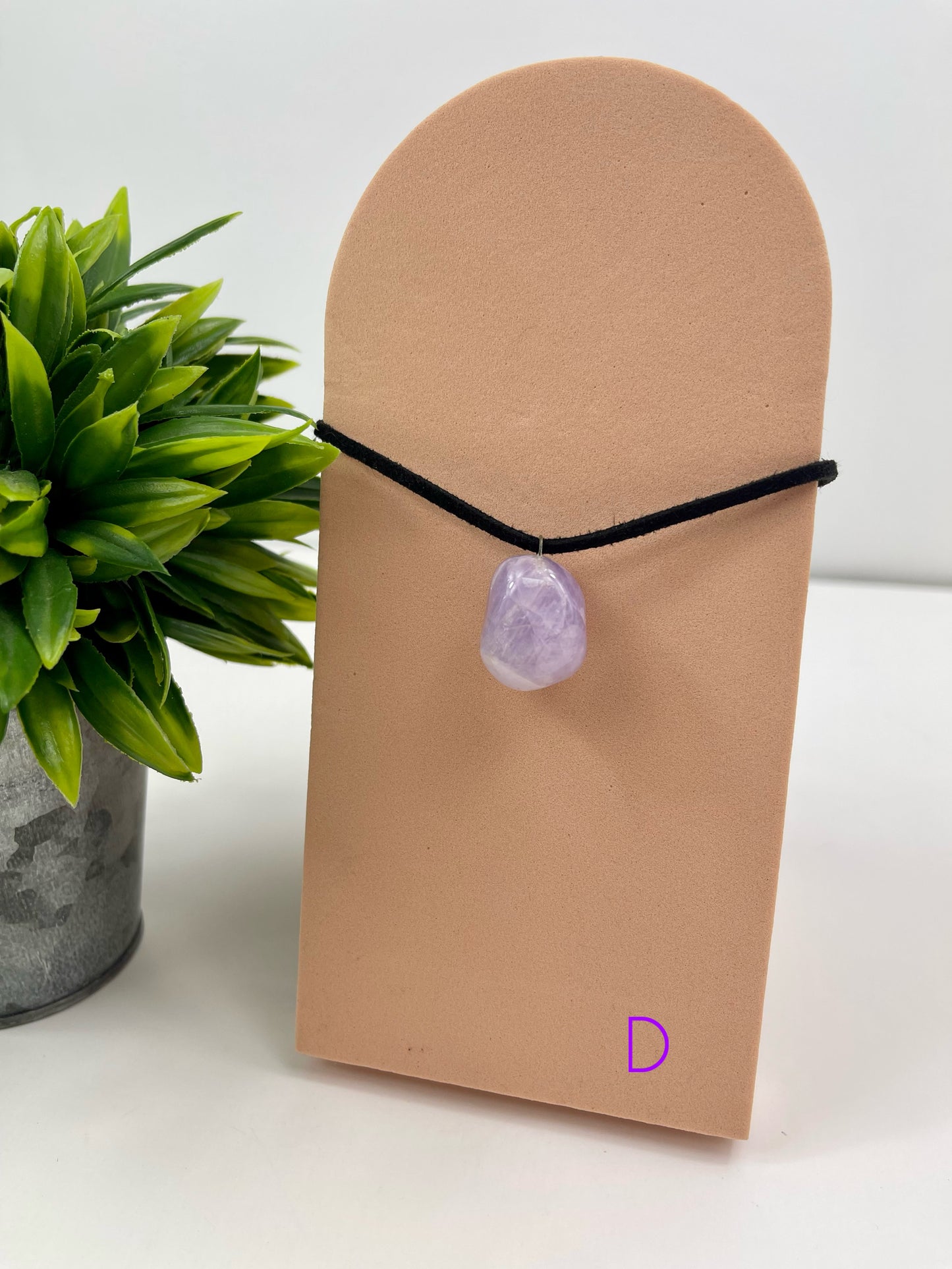 Chevron Amethyst Pendant D
