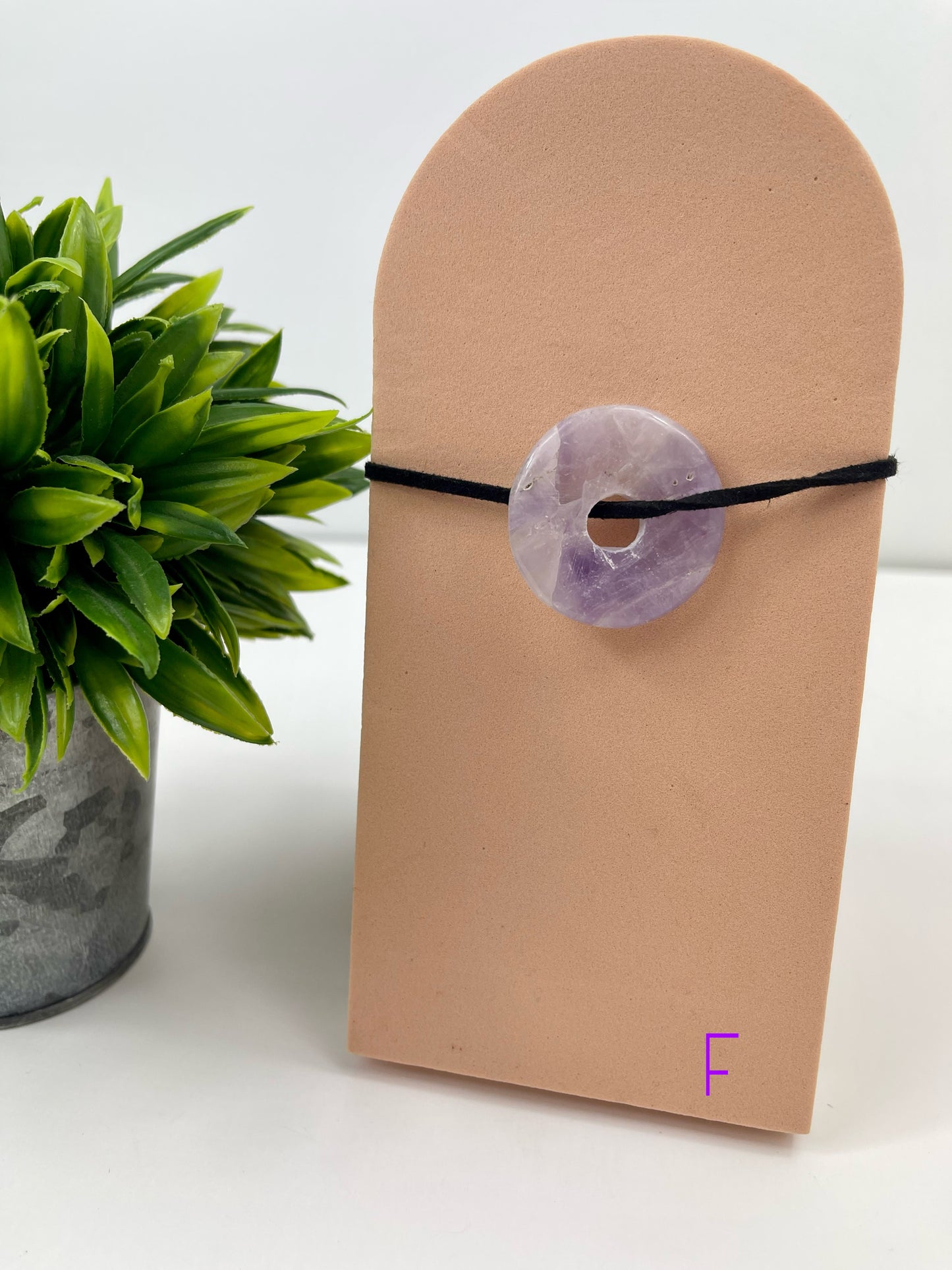 Chevron Amethyst Pendant F