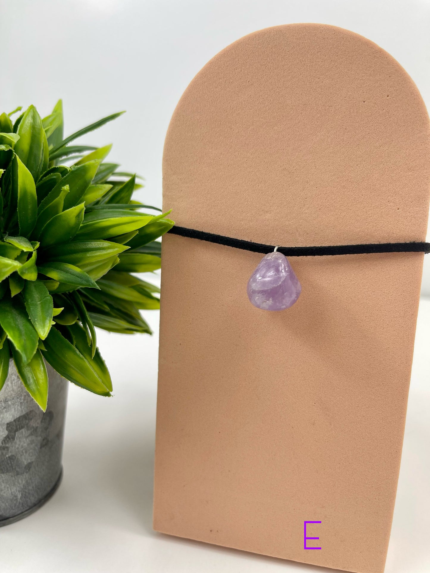Chevron Amethyst Pendant E