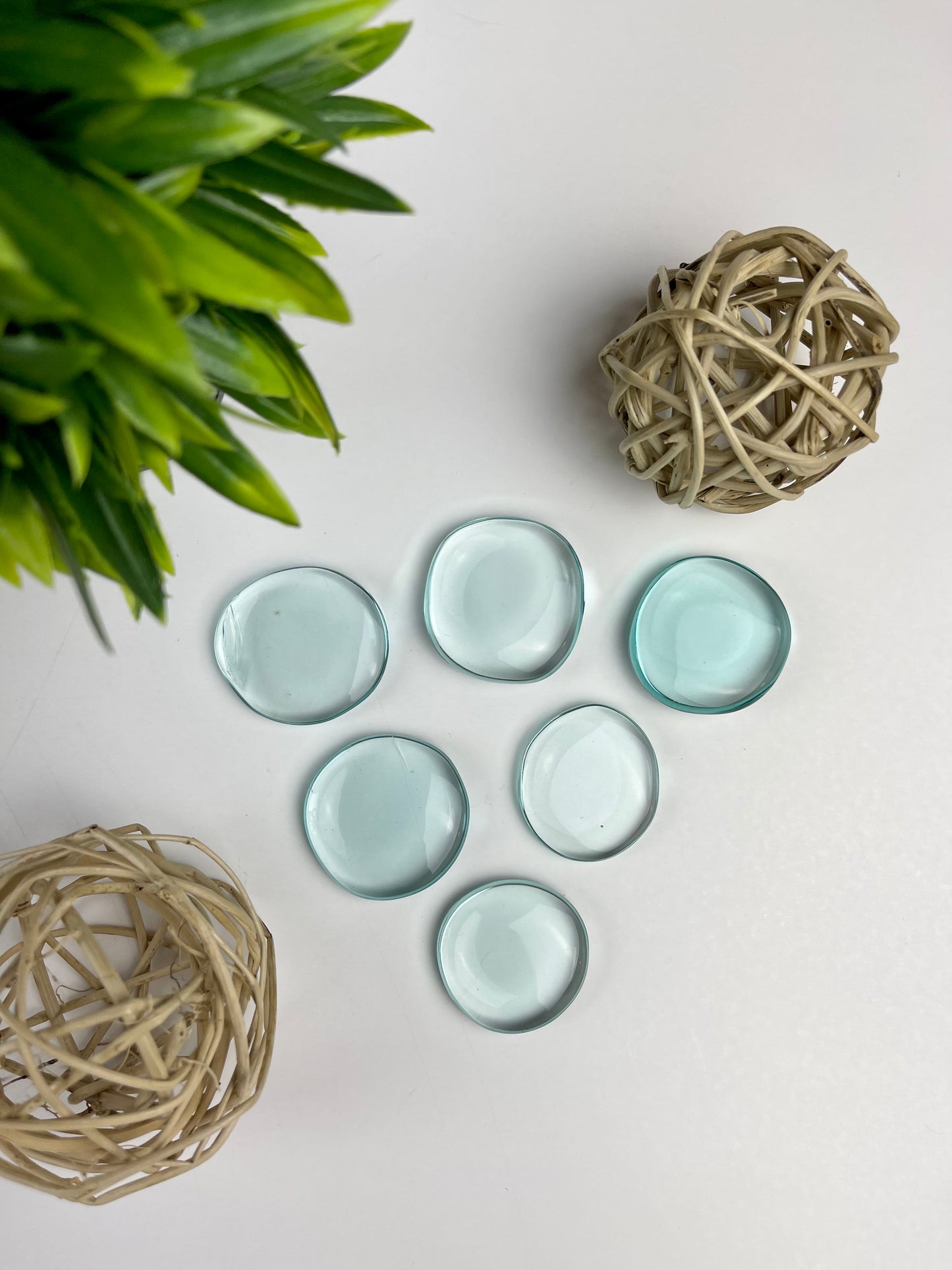 Aqua Obsidian Pocket Stones