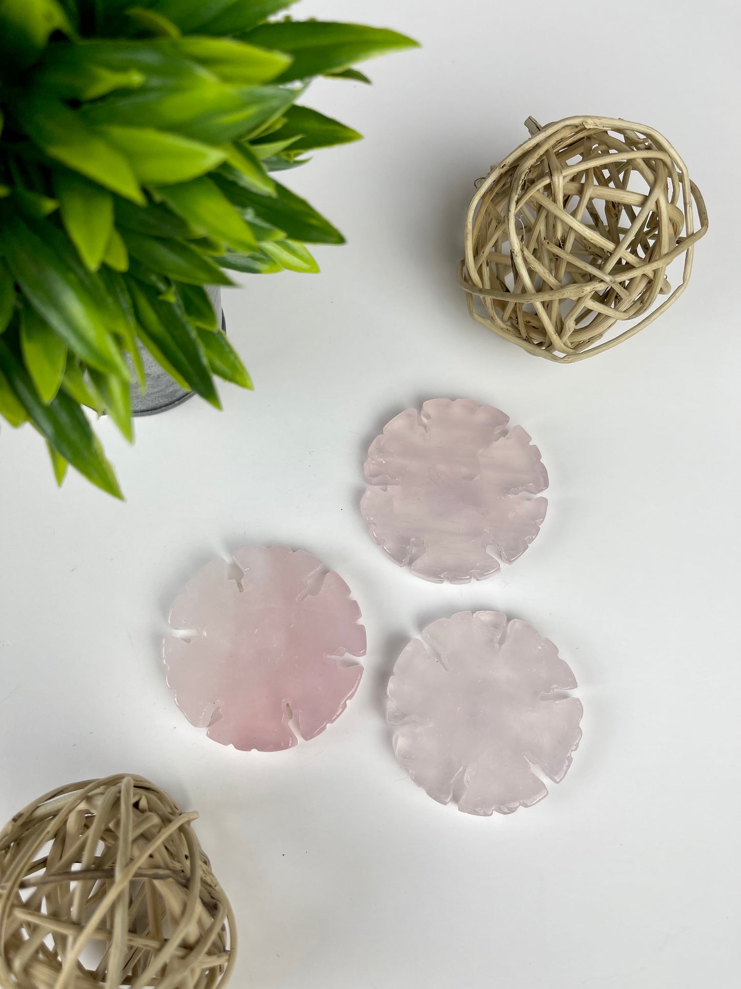 Rose Quartz Snowflakes