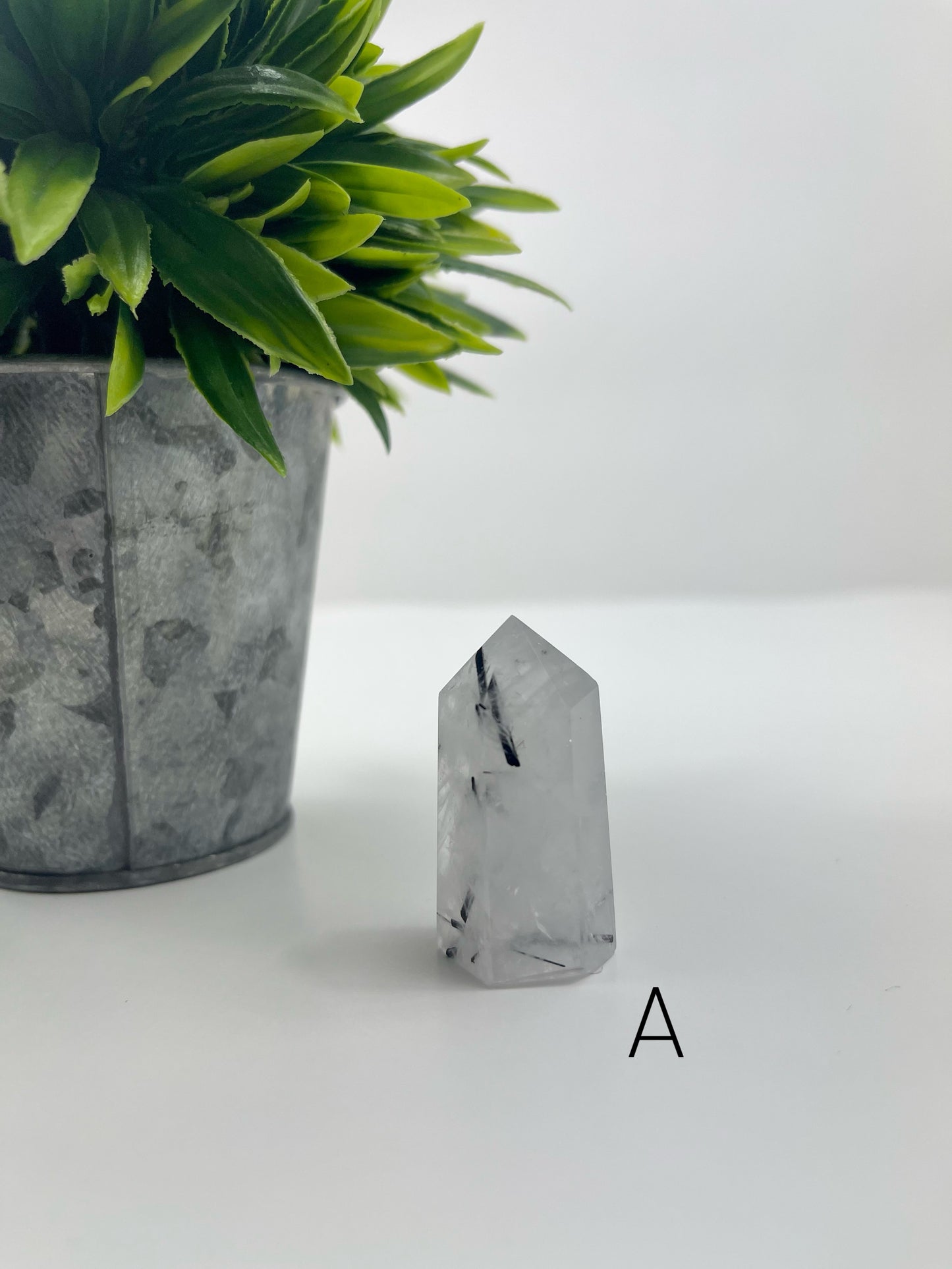 Black Tourmaline in Quartz Tower A