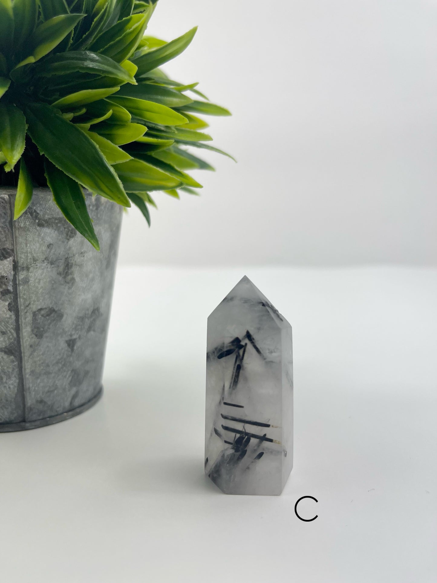 Black Tourmaline in Quartz Tower C