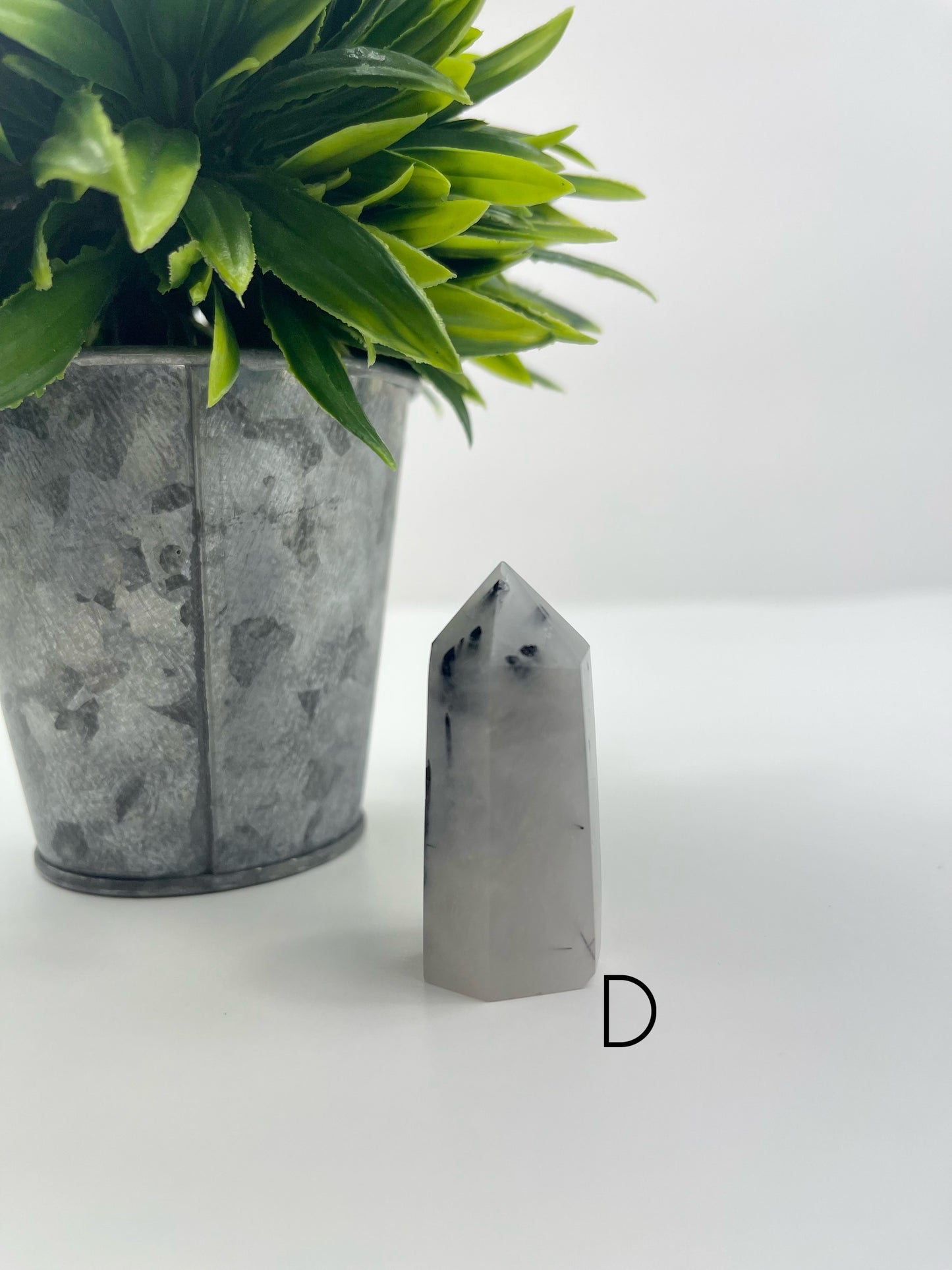 Black Tourmaline in Quartz Tower D