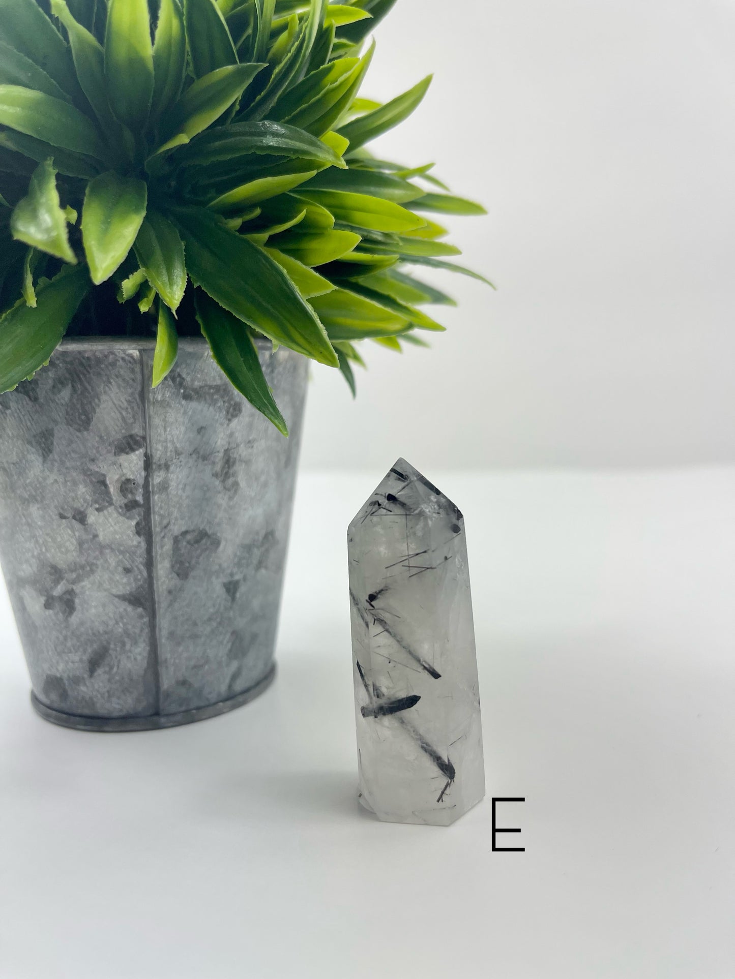 Black Tourmaline in Quartz Tower E