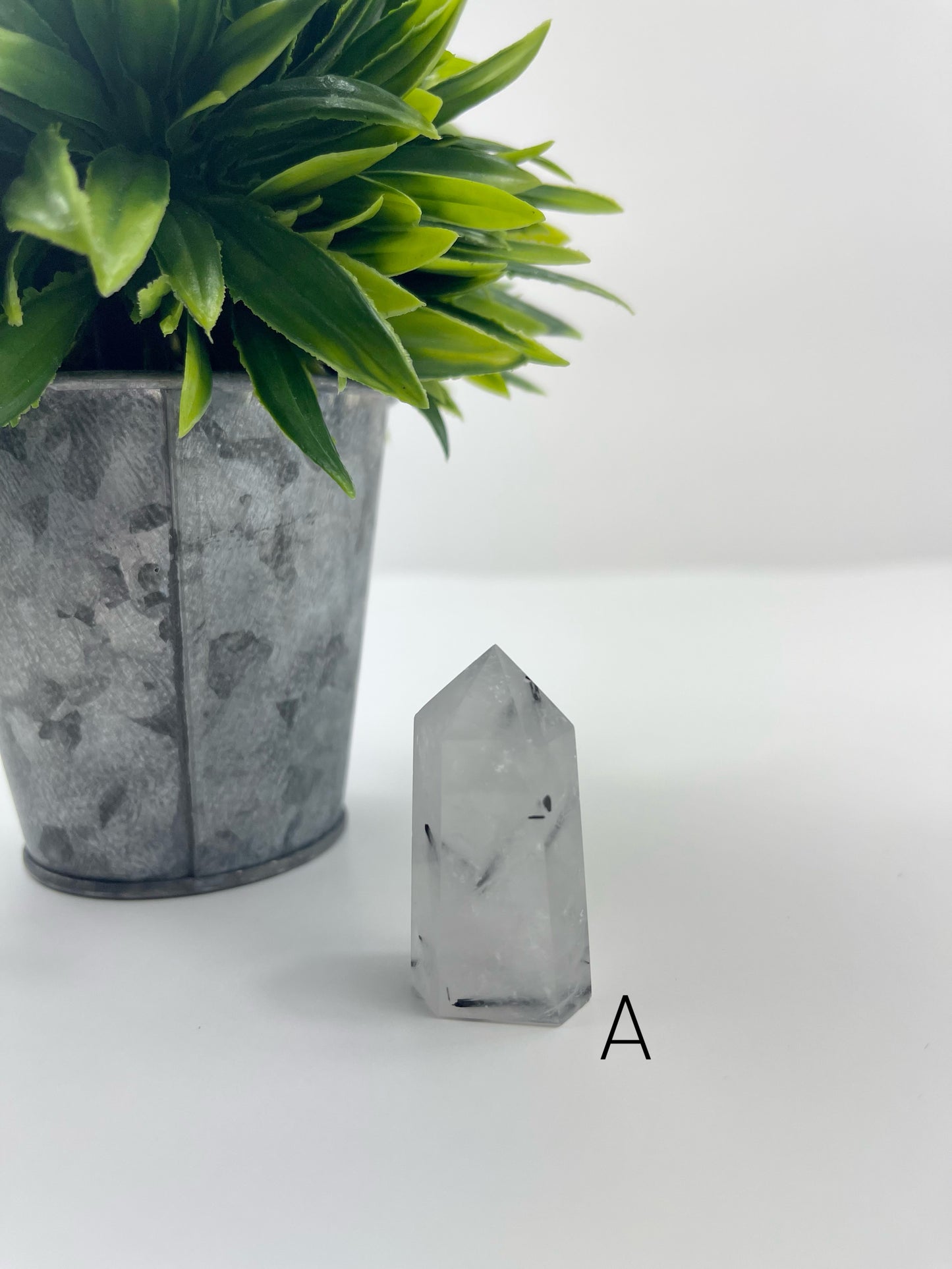 Black Tourmaline in Quartz Tower A