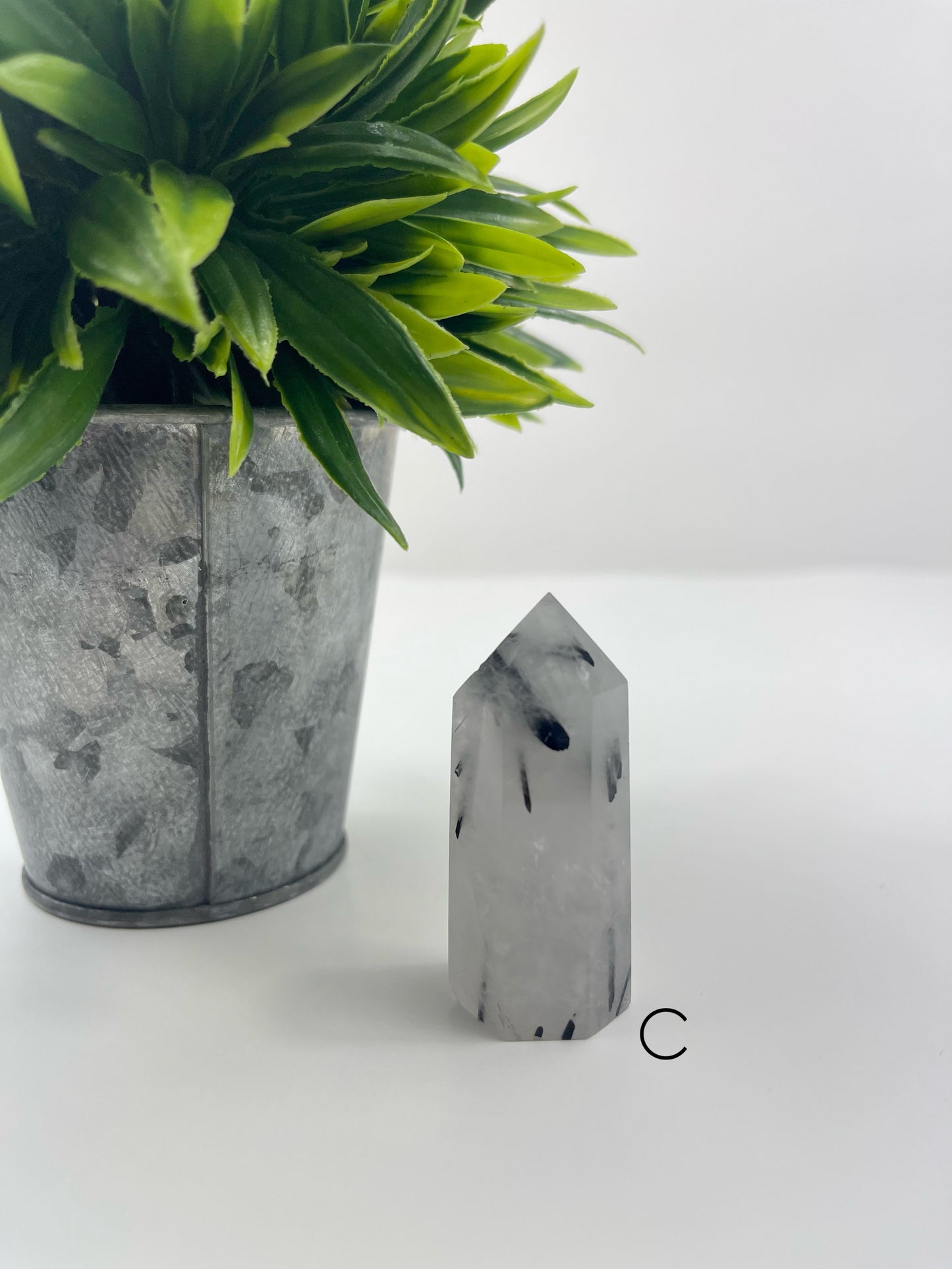 Black Tourmaline in Quartz Tower C