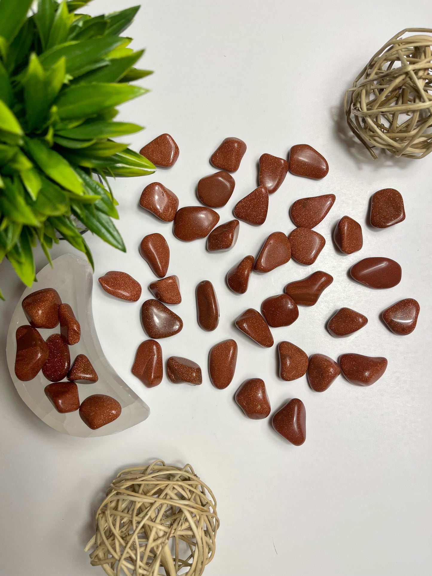 Red Goldstone Tumbles