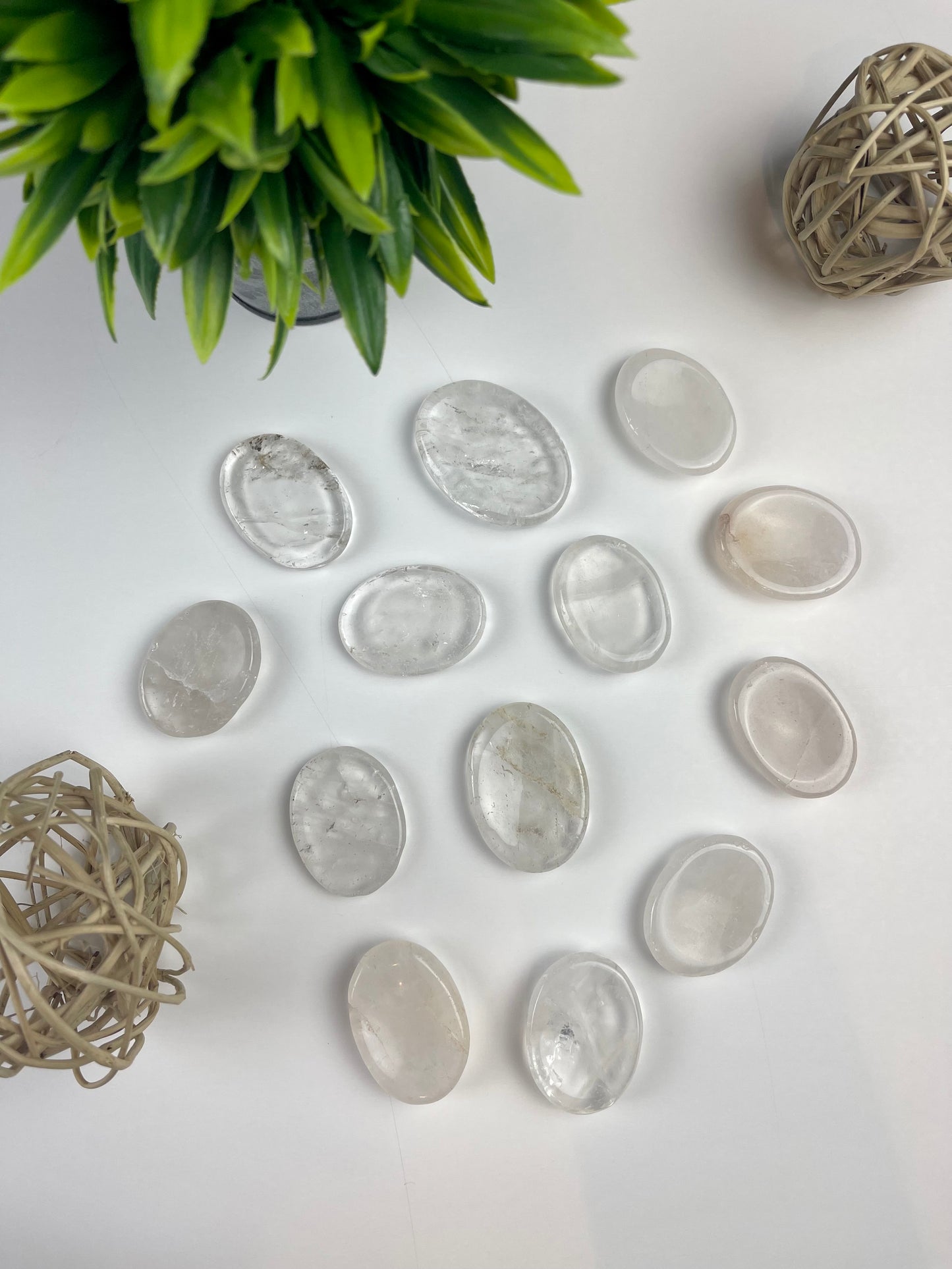 Clear Quartz Worry Stones
