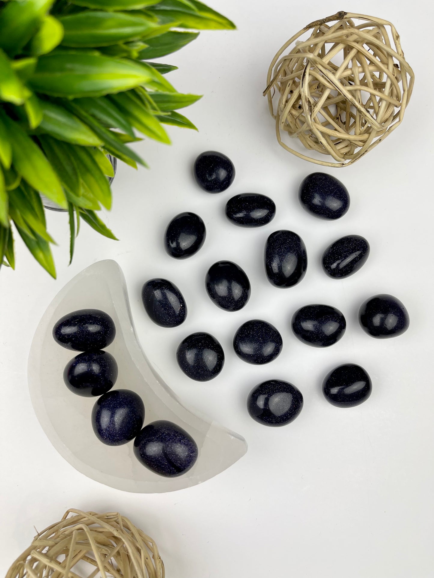 Blue Goldstone Tumbles
