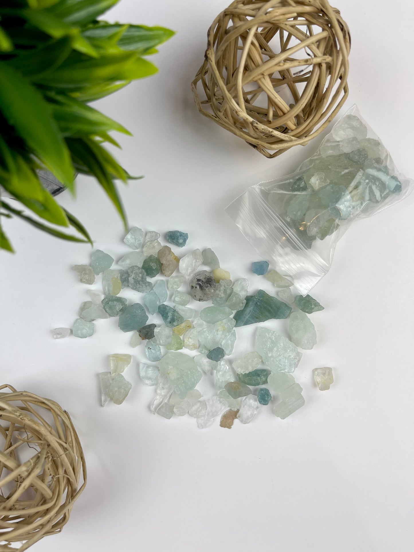 Aquamarine Raw Chip Bags