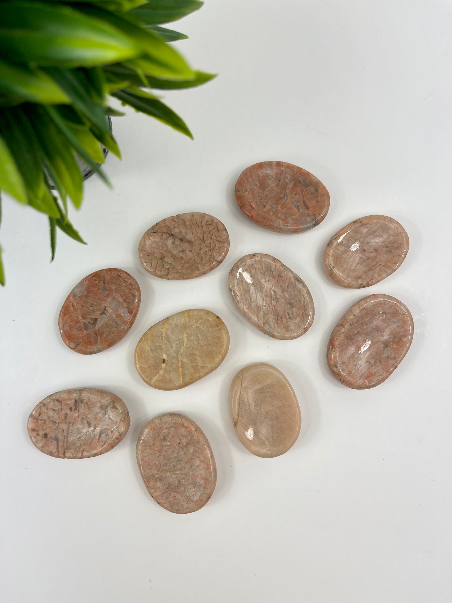 Peach Moonstone Worry Stones