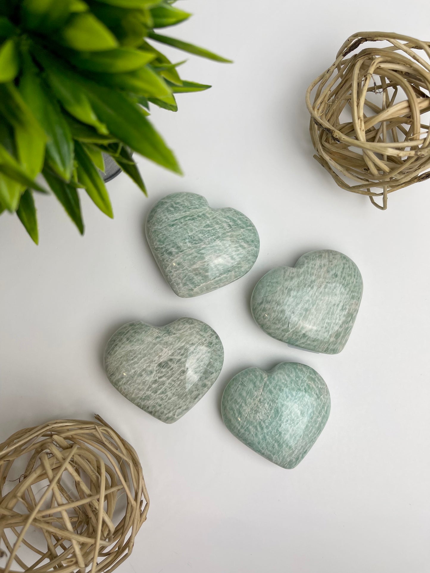 Amazonite Hearts - Canadian Crystal Queens