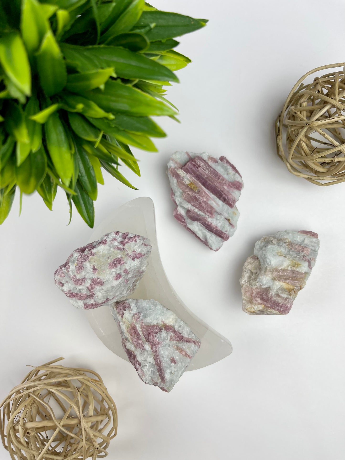 Pink Tourmaline Raw Pieces - Canadian Crystal Queens