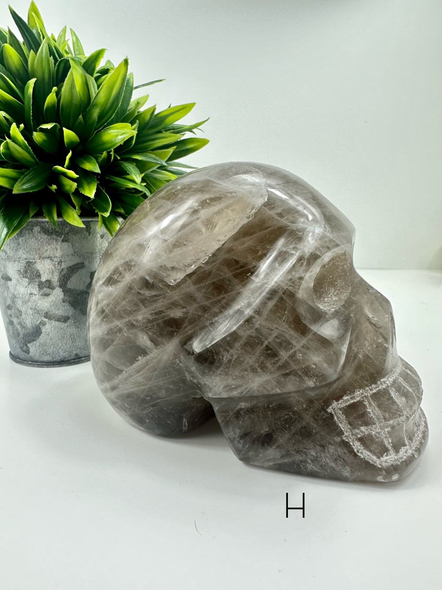 Smokey Quartz Skull H