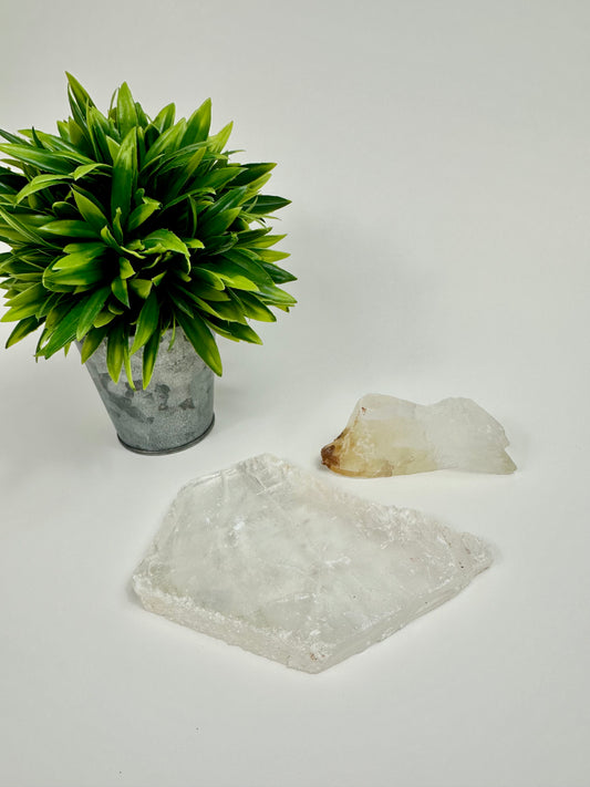 Golden Phantom Healer Selenite Raw Specimens